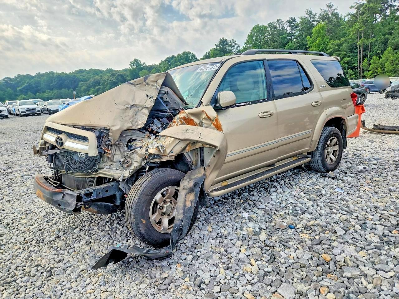 2005 Toyota Sequoia Sr5 Beige vin: 5TDZT34A15S259751