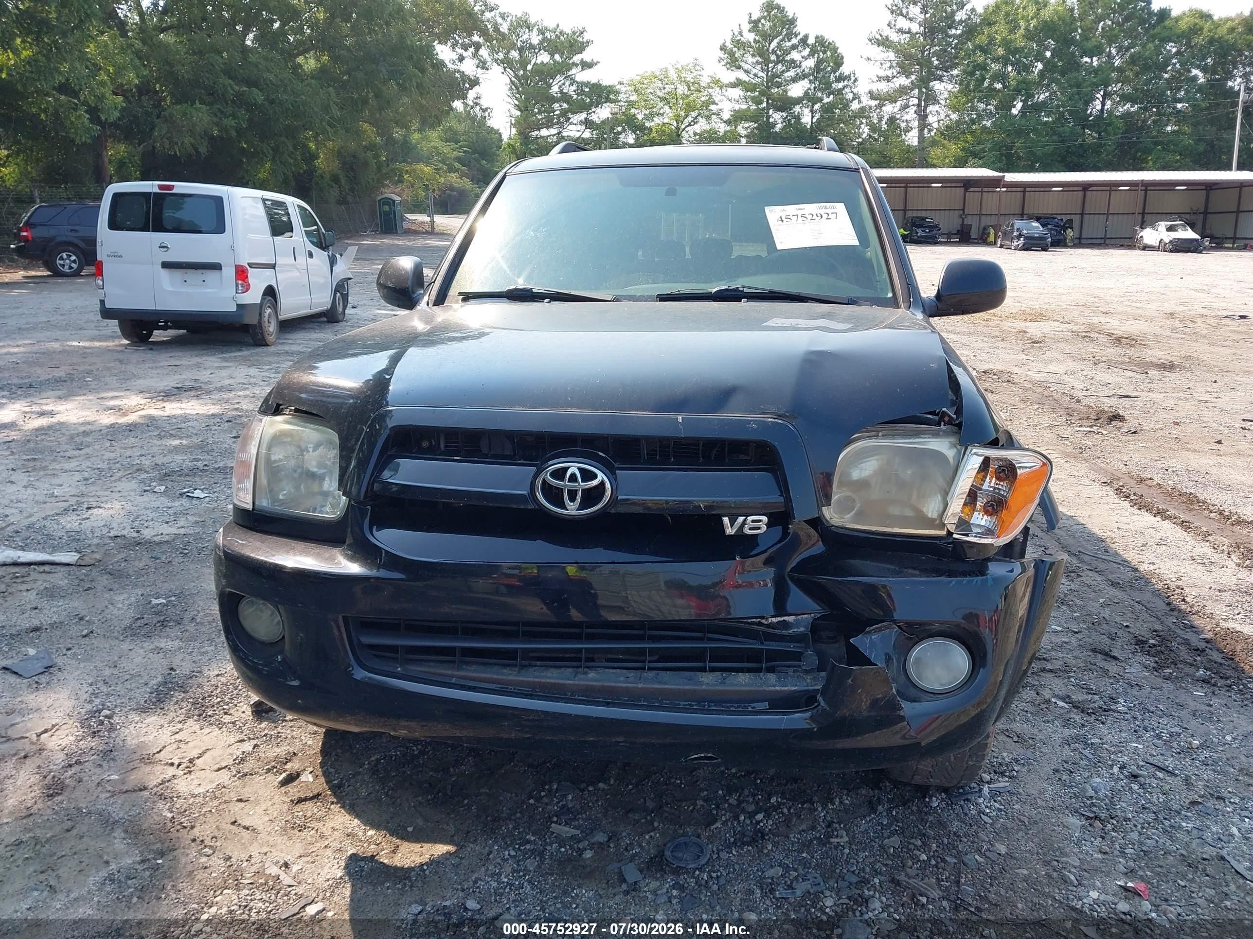 2007 Toyota Sequoia Sr5 Черный vin: 5TDZT34A17S296396