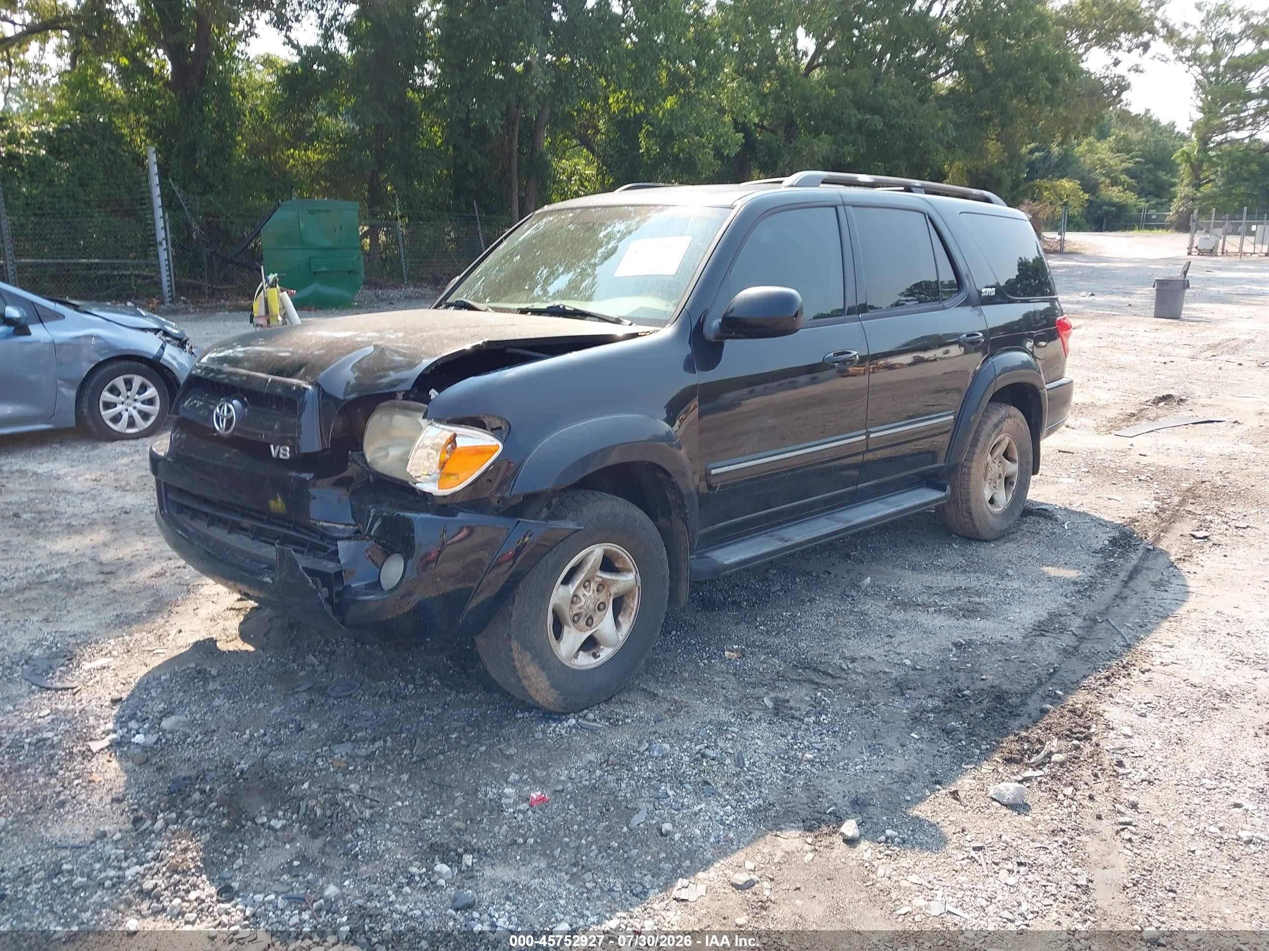 2007 Toyota Sequoia Sr5 Черный vin: 5TDZT34A17S296396