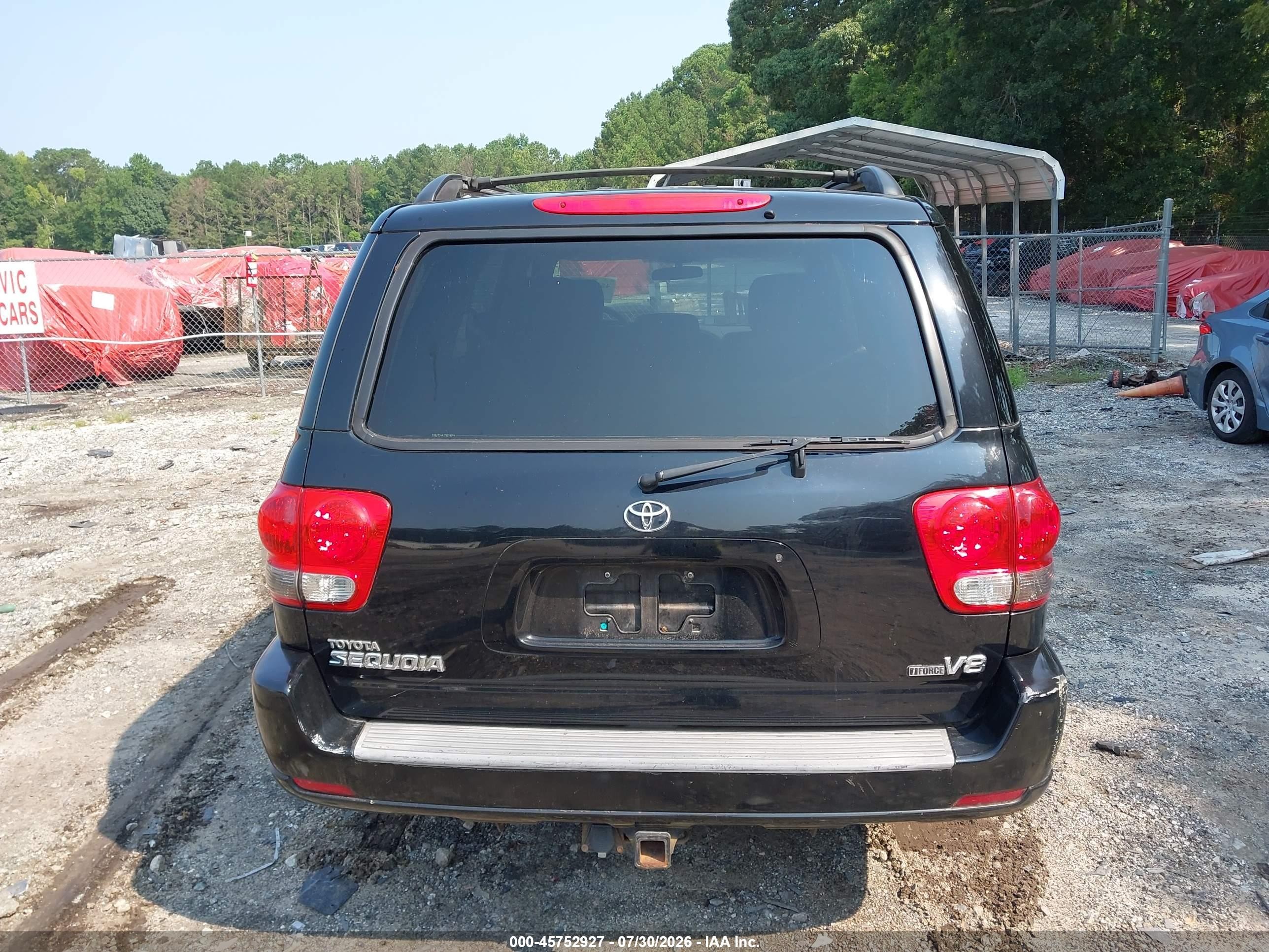 2007 Toyota Sequoia Sr5 Черный vin: 5TDZT34A17S296396