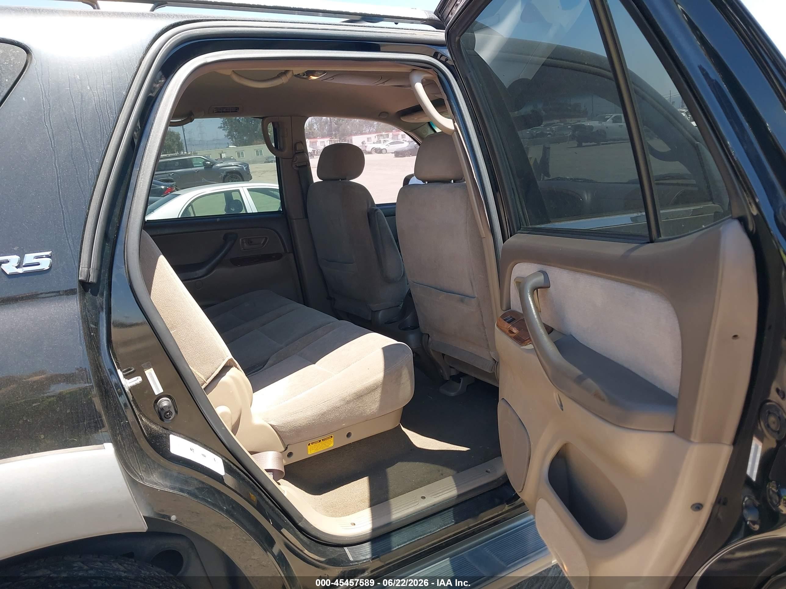 2003 Toyota Sequoia Sr5 V8 Black vin: 5TDZT34A23S163561