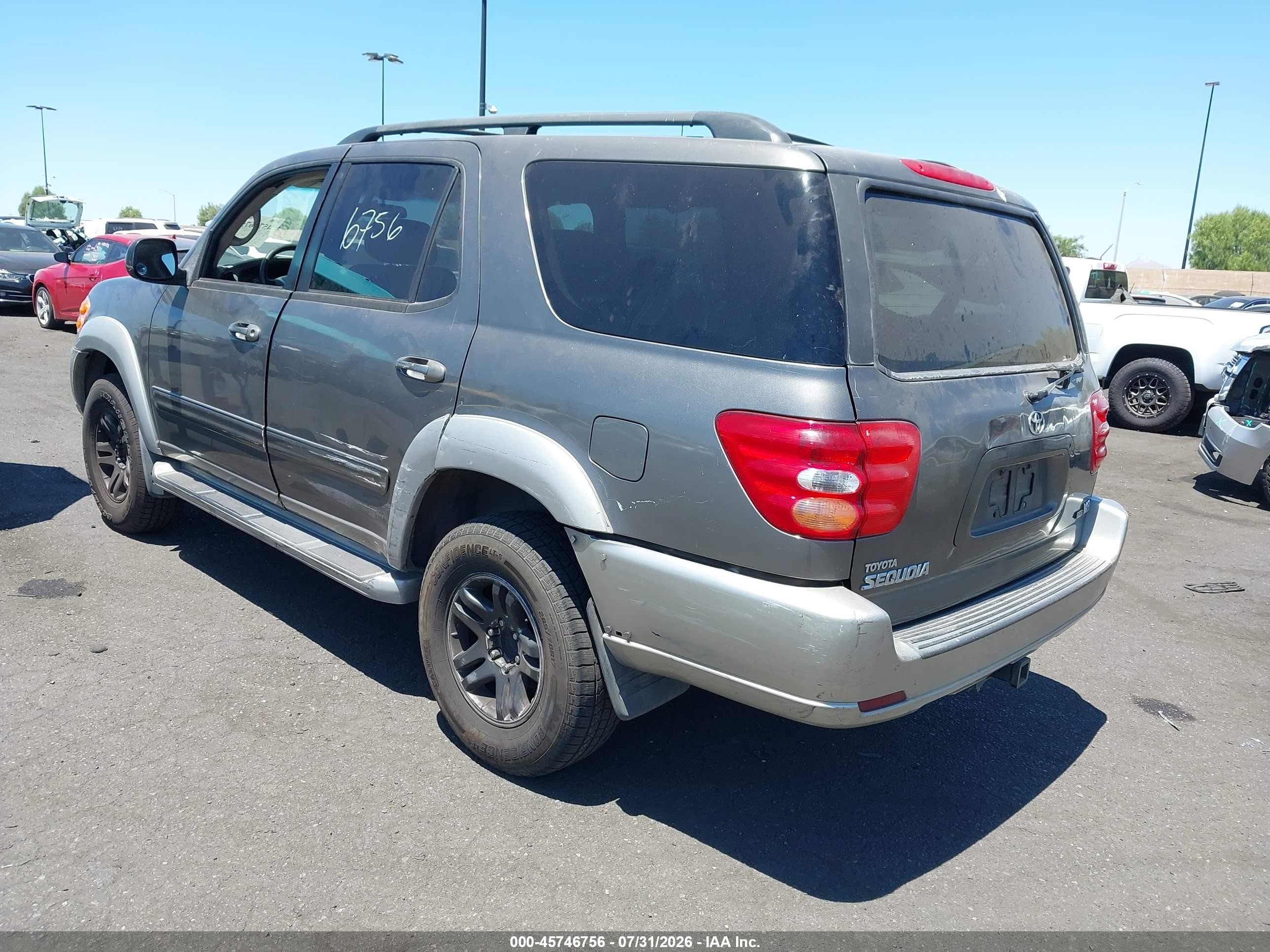 2003 Toyota Sequoia Sr5 V8 Beige vin: 5TDZT34A23S174530