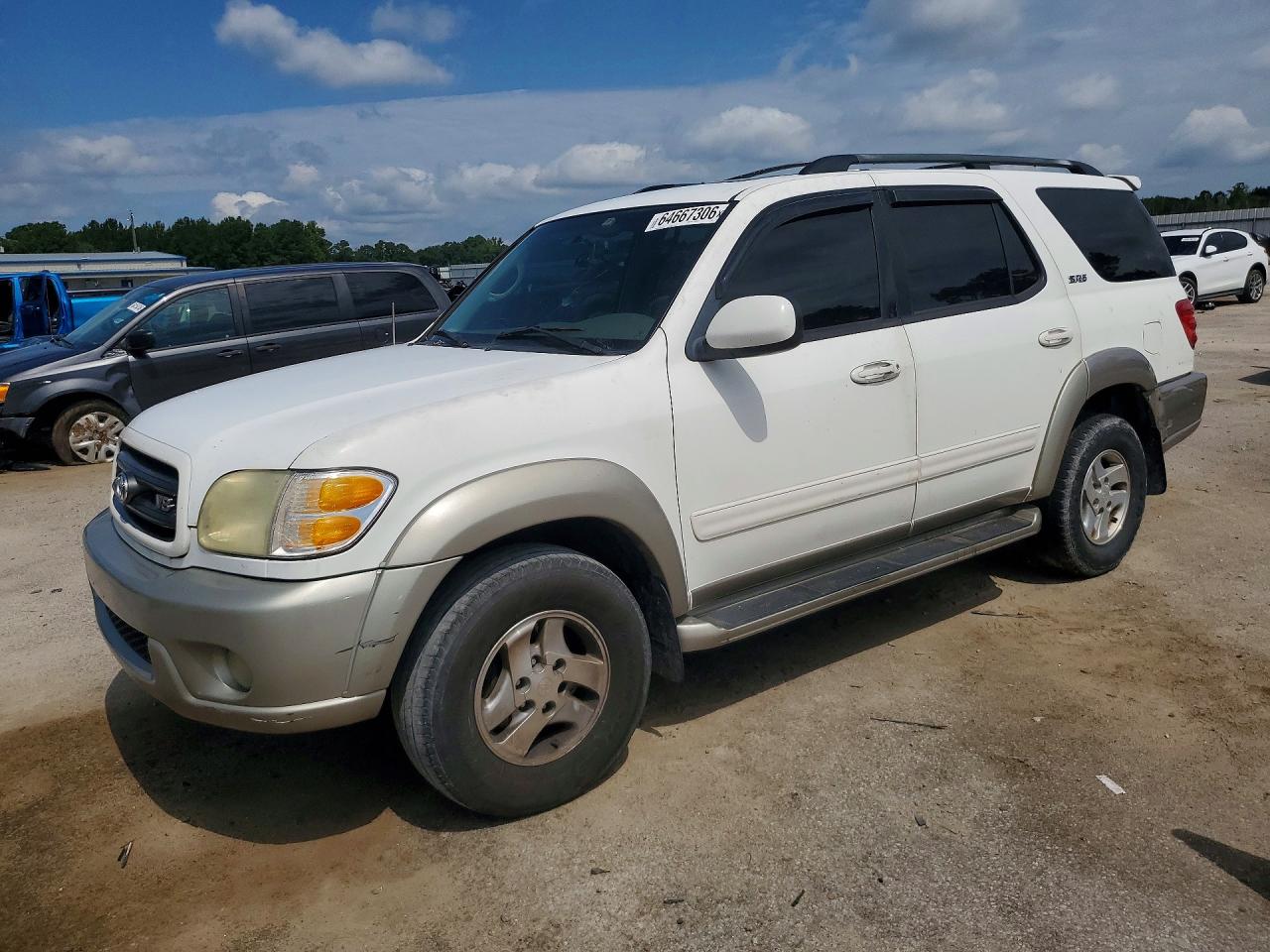 2004 Toyota Sequoia Sr5 White vin: 5TDZT34A24S223968
