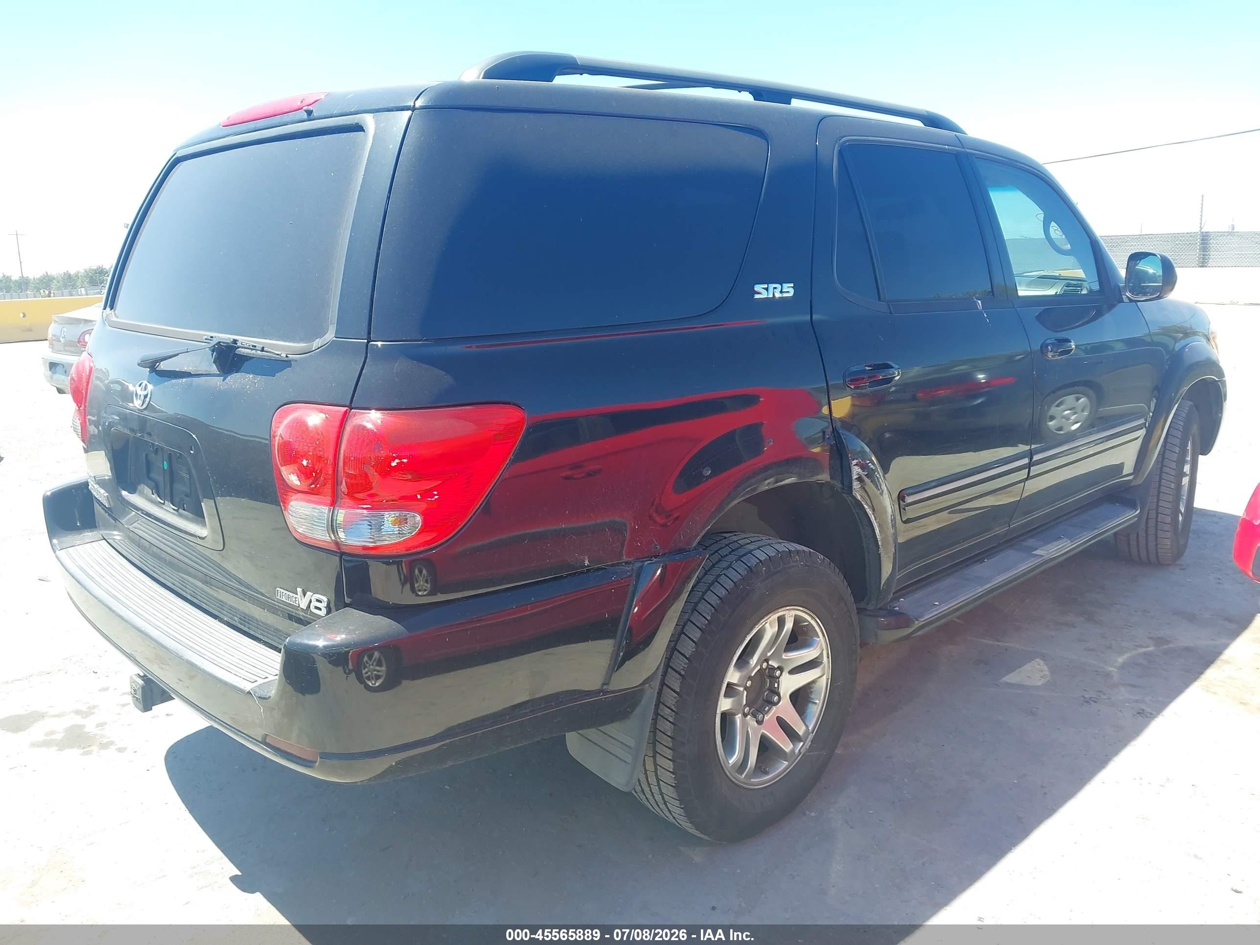 2006 Toyota Sequoia Sr5 V8 Black vin: 5TDZT34A26S283820