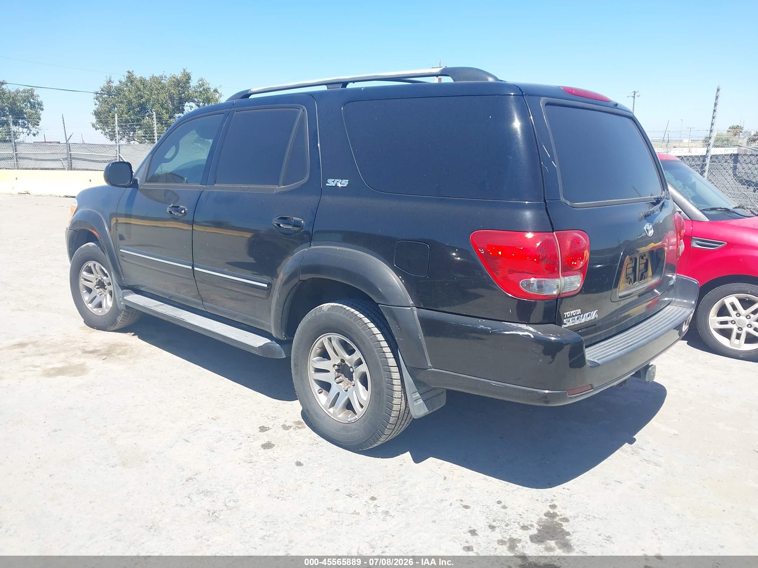 2006 Toyota Sequoia Sr5 V8 Black vin: 5TDZT34A26S283820