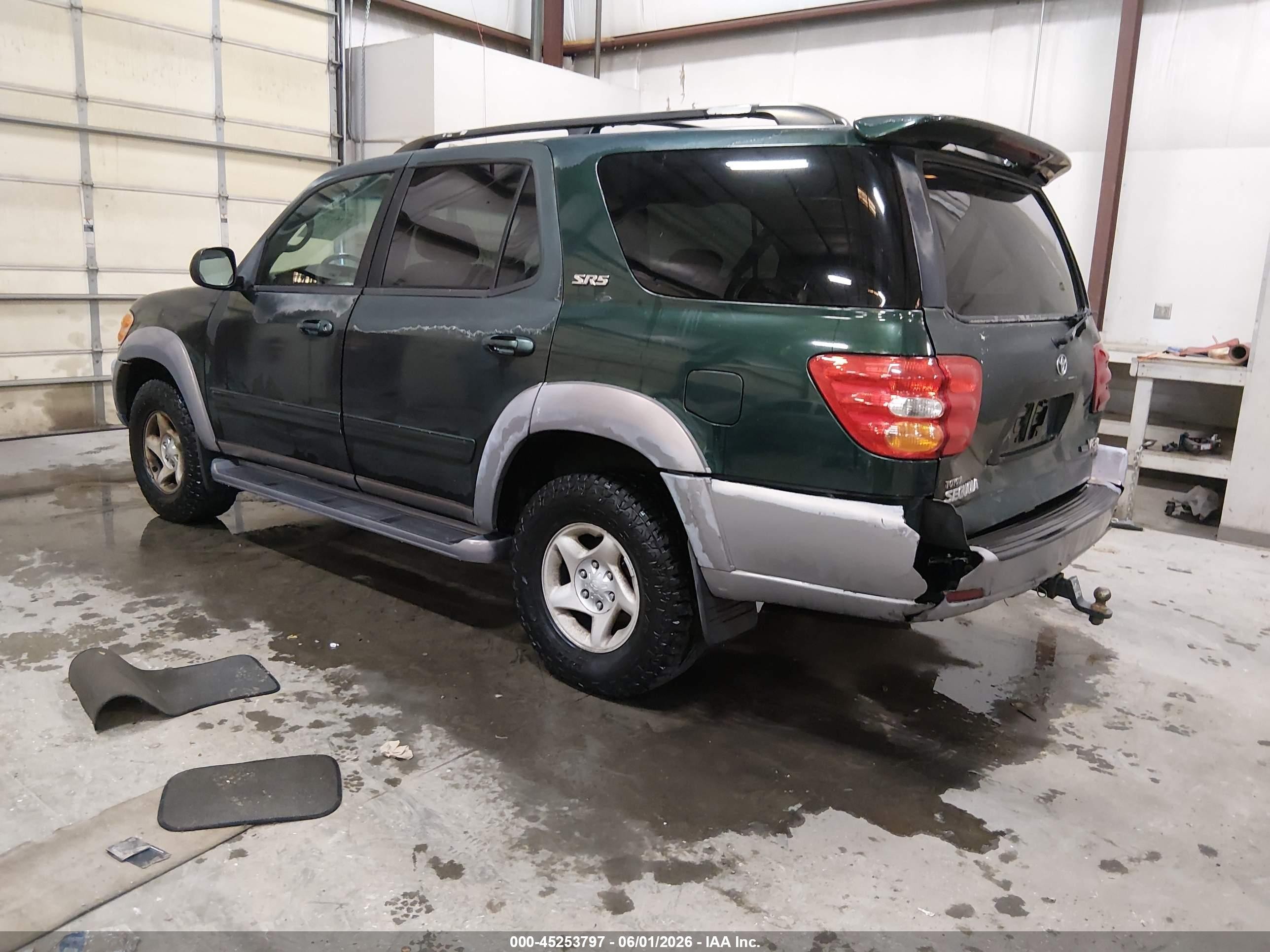 2002 Toyota Sequoia Sr5 V8 Зеленый vin: 5TDZT34A32S093390