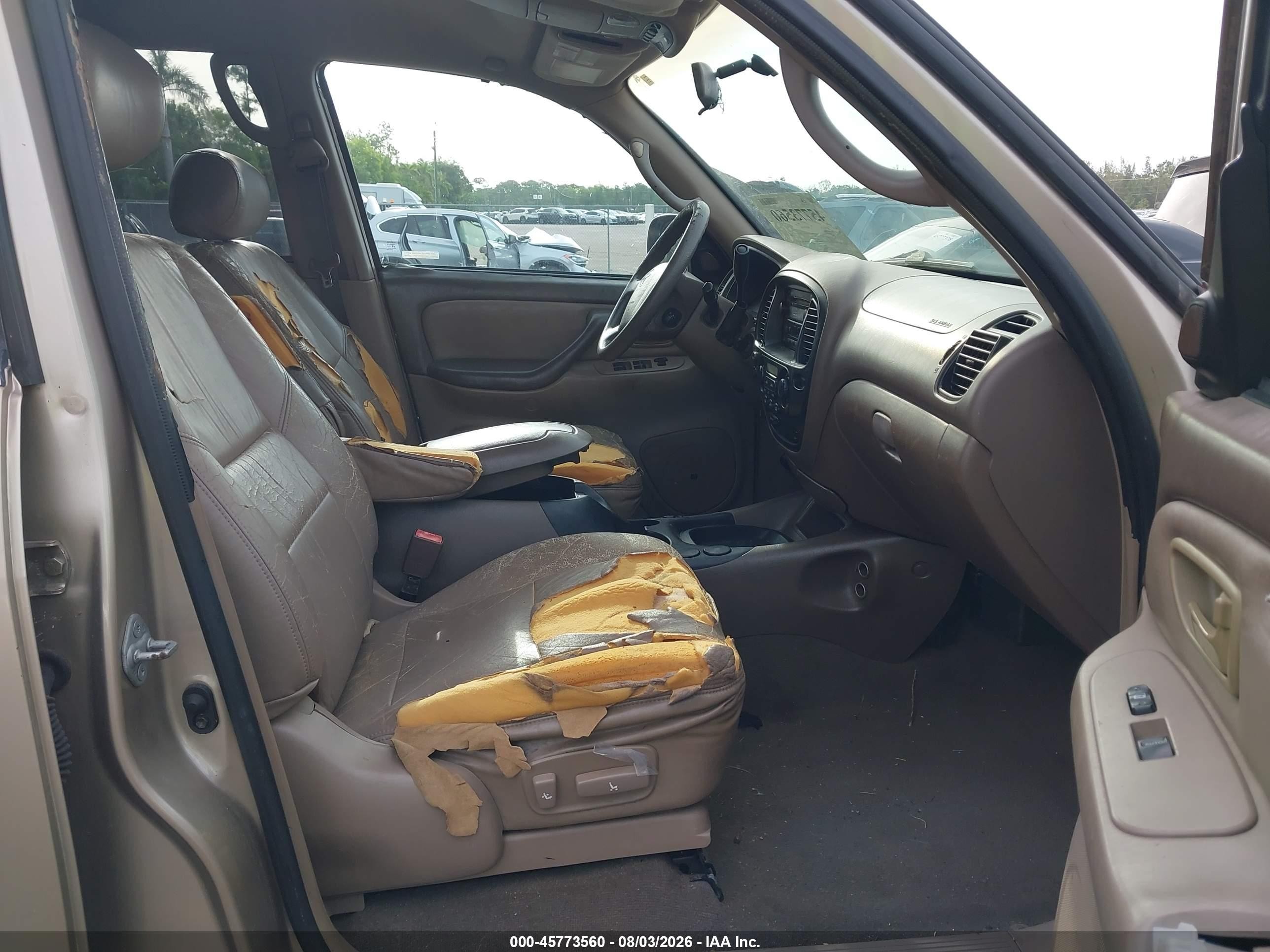 2003 Toyota Sequoia Sr5 V8 Золотой vin: 5TDZT34A33S139768