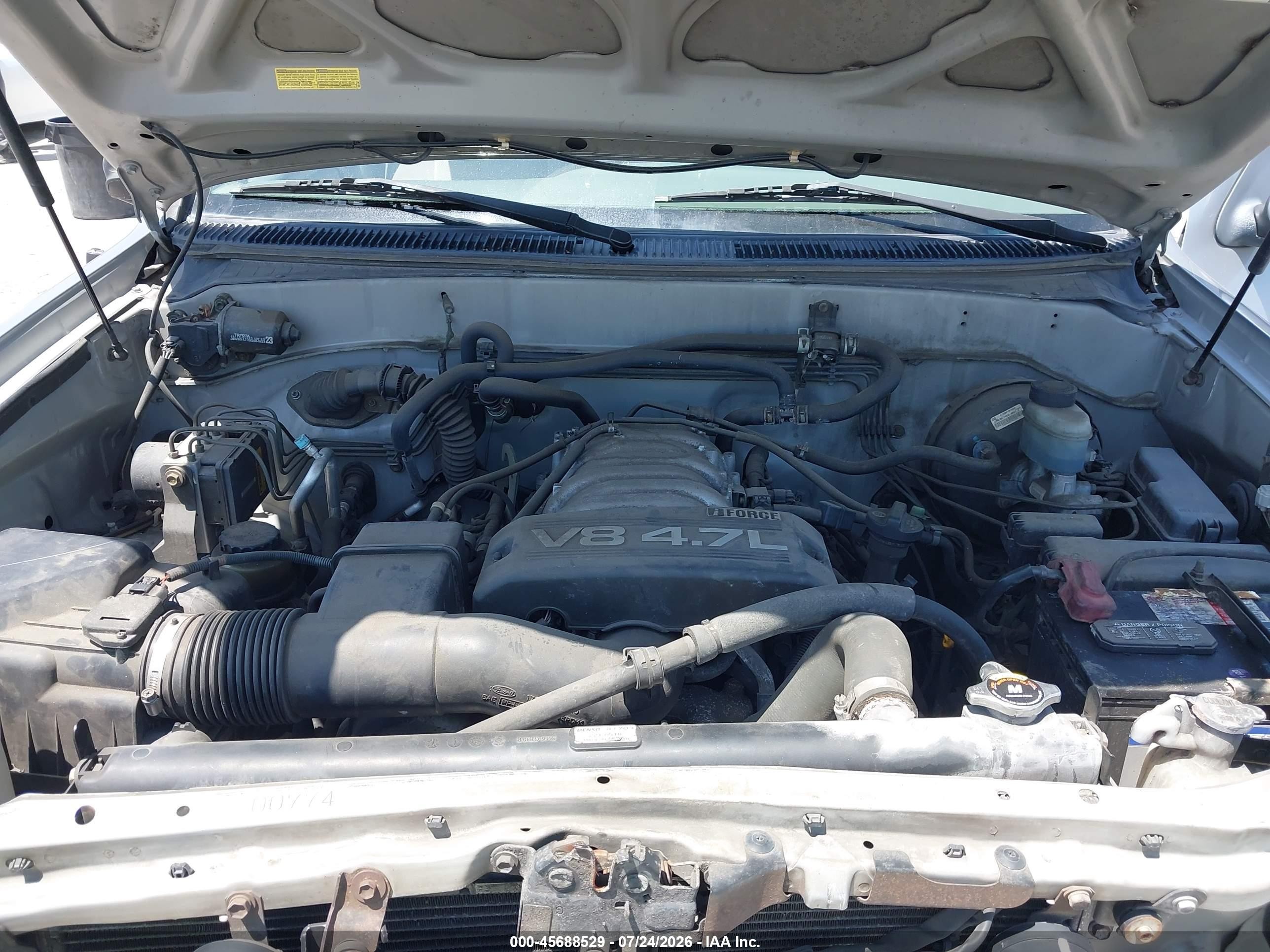 2003 Toyota Sequoia Sr5 V8 Silver vin: 5TDZT34A33S145697