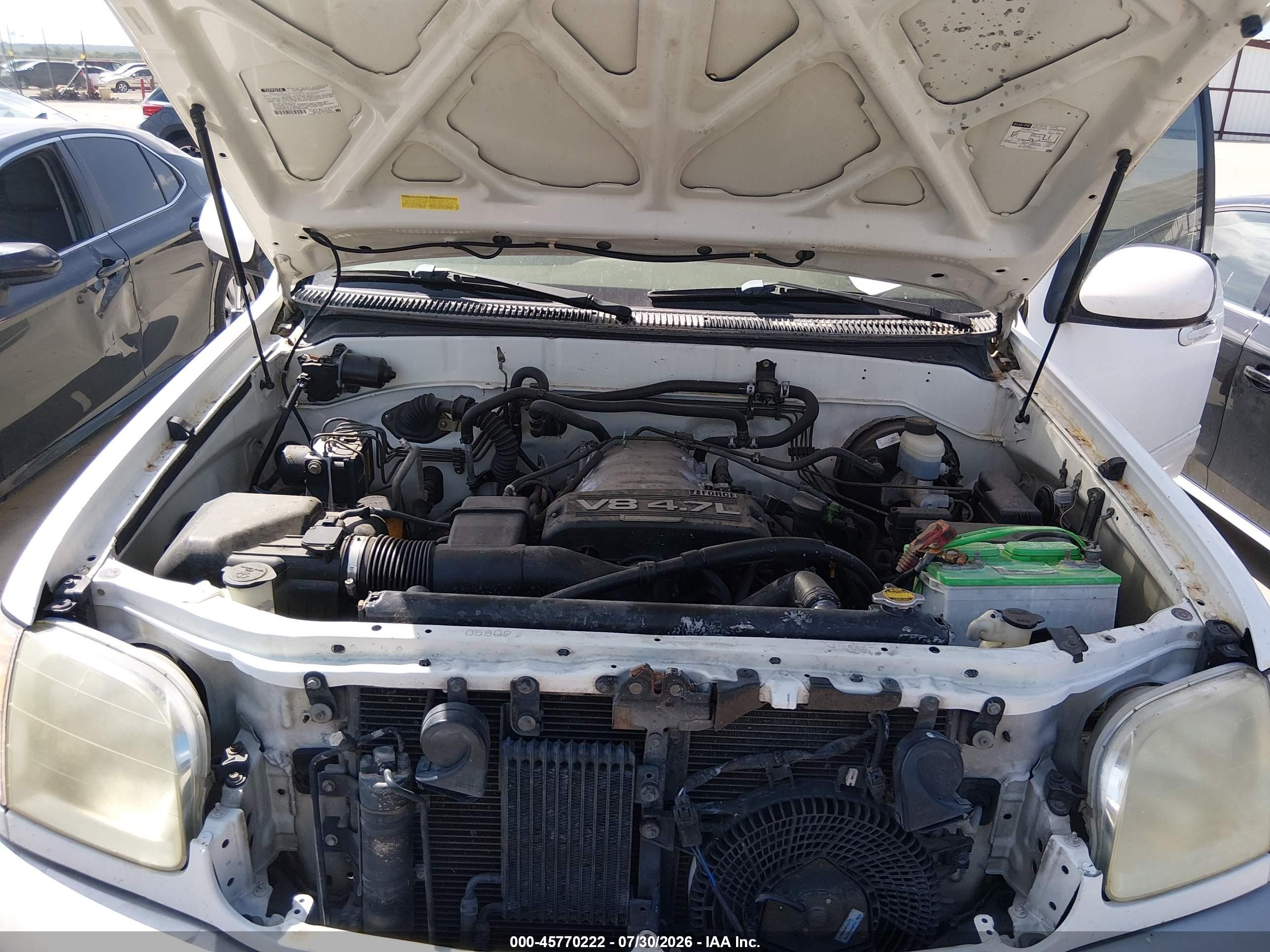 2003 Toyota Sequoia Sr5 V8 Белый vin: 5TDZT34A33S156635