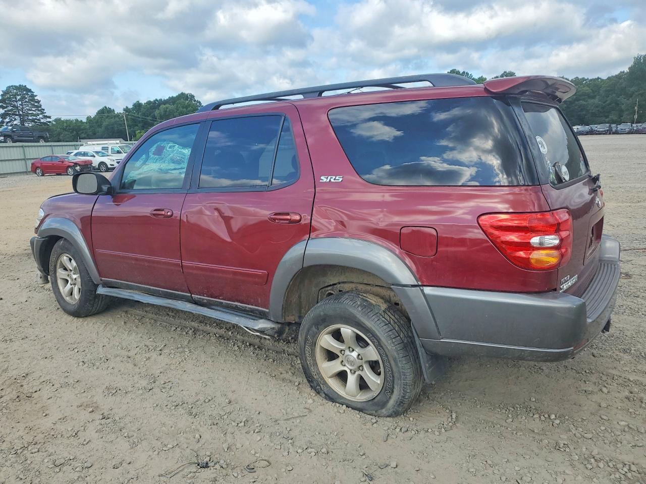 2003 Toyota Sequoia Sr5 Burgundy vin: 5TDZT34A33S182992