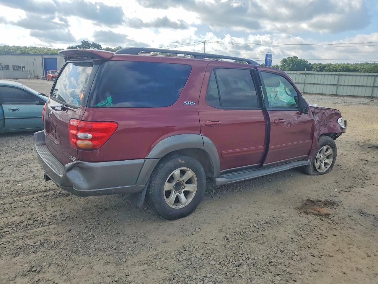 2003 Toyota Sequoia Sr5 Burgundy vin: 5TDZT34A33S182992