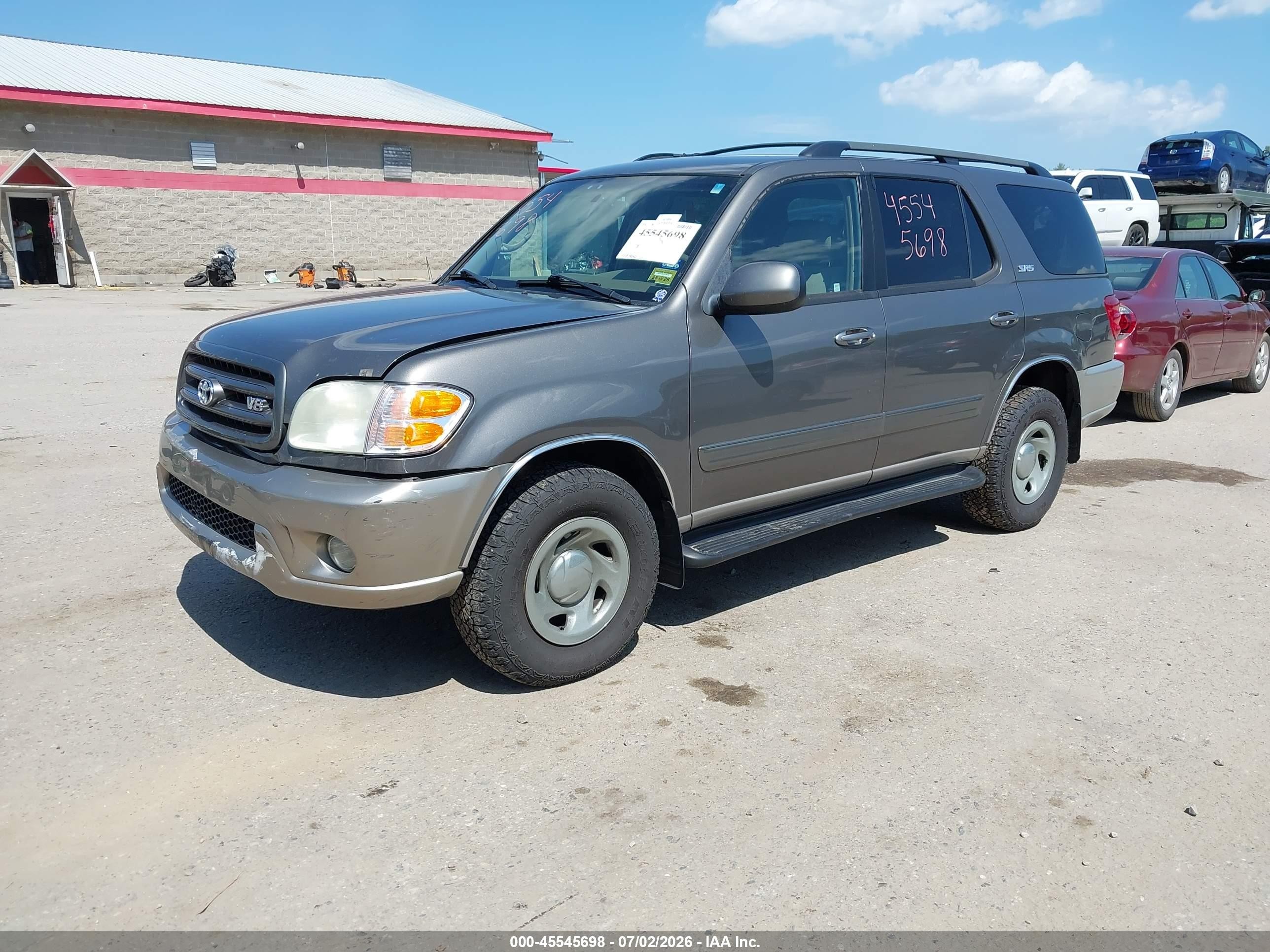 2004 Toyota Sequoia Sr5 V8 Gray vin: 5TDZT34A34S232565