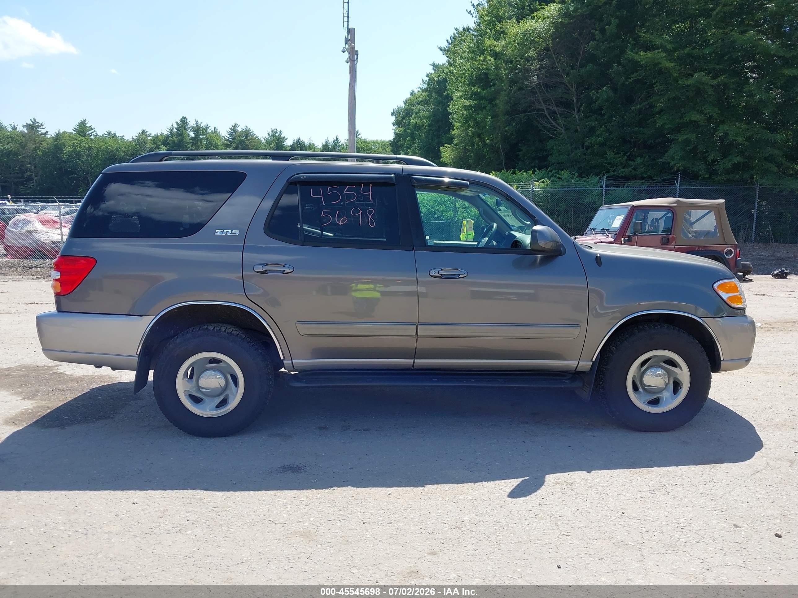 2004 Toyota Sequoia Sr5 V8 Gray vin: 5TDZT34A34S232565