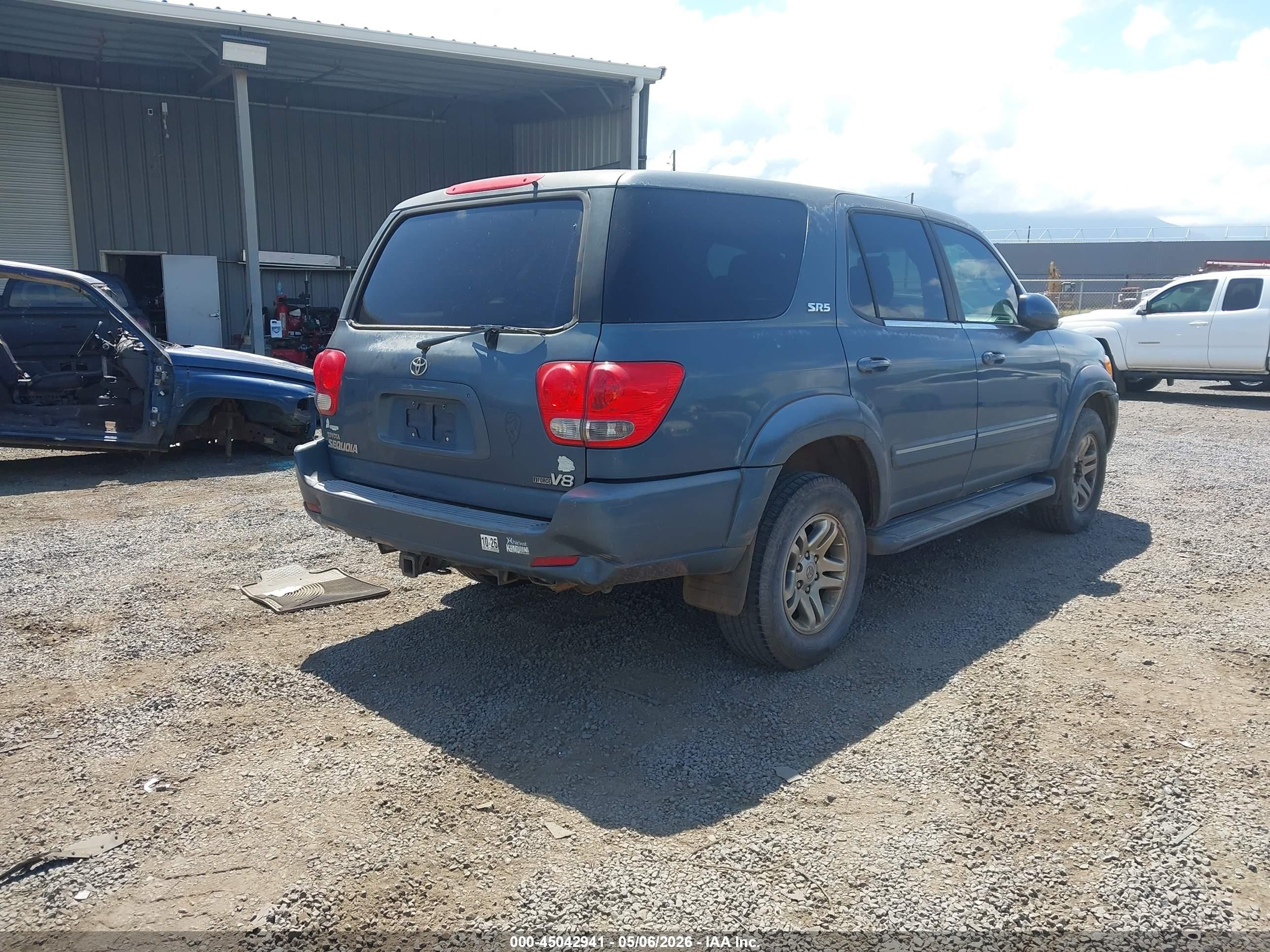 2005 Toyota Sequoia Sr5 V8 Blue vin: 5TDZT34A35S258620
