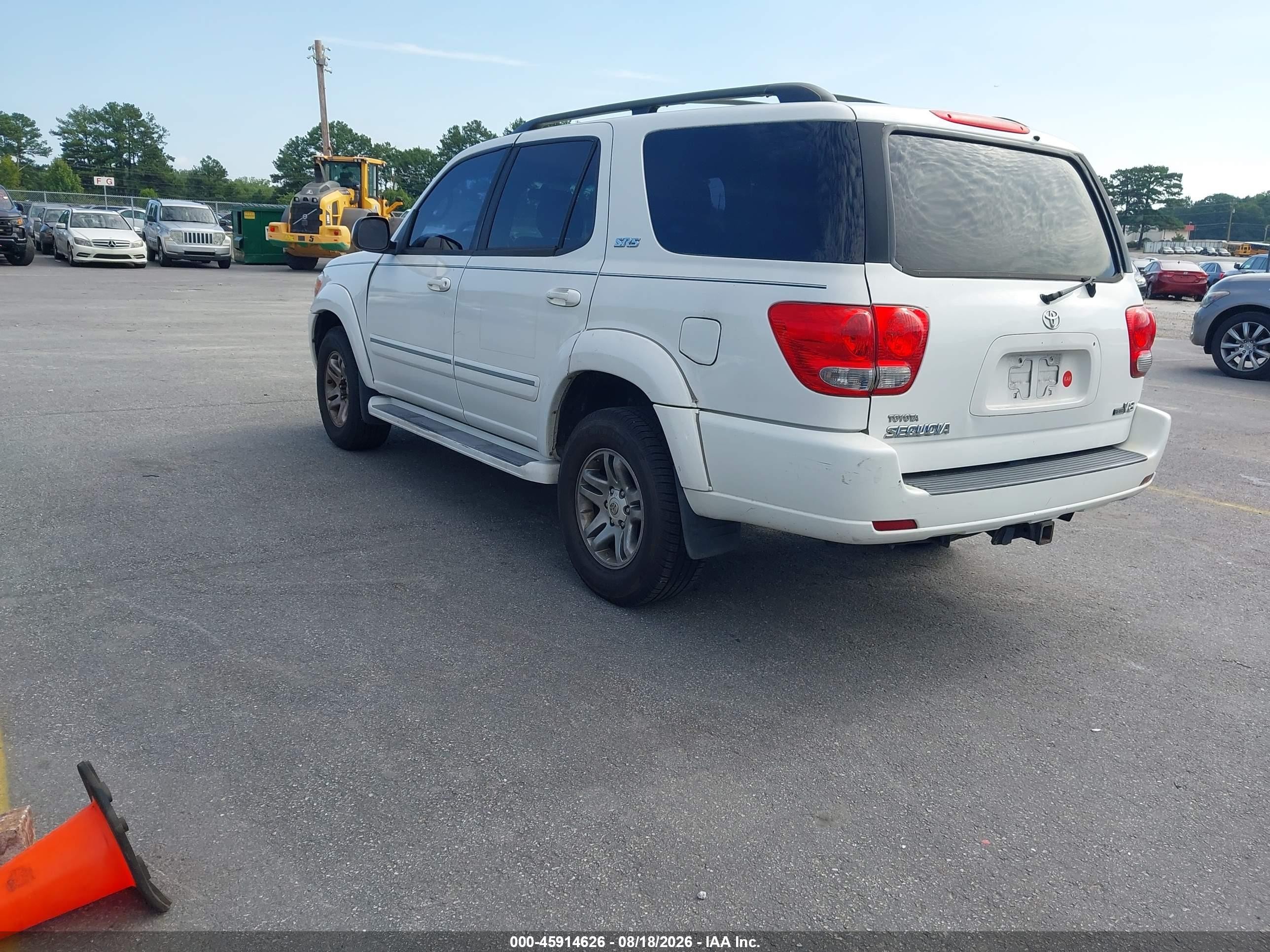 2007 Toyota Sequoia Sr5 White vin: 5TDZT34A37S288607