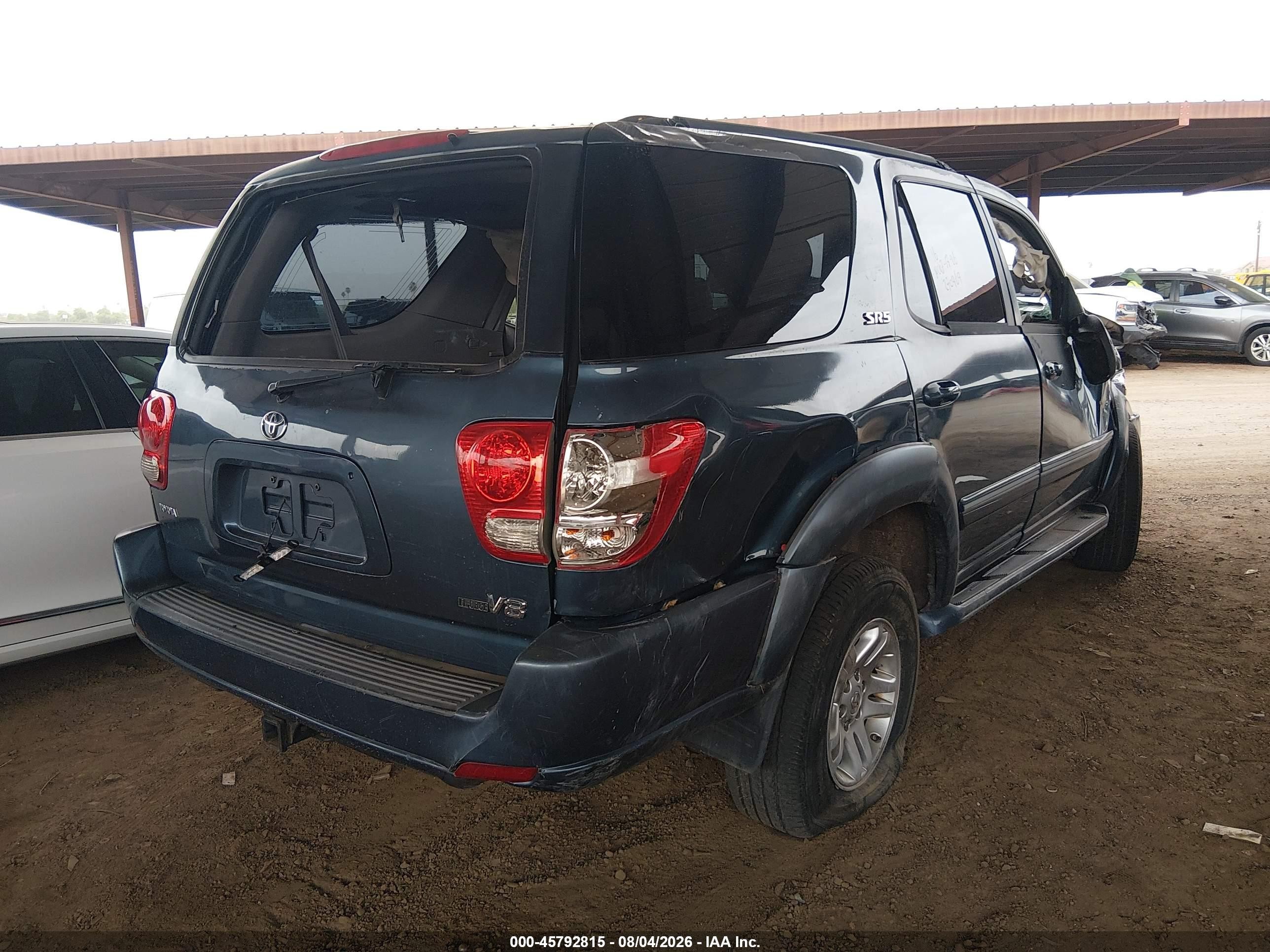 2006 Toyota Sequoia Sr5 V8 Gray vin: 5TDZT34A46S270969