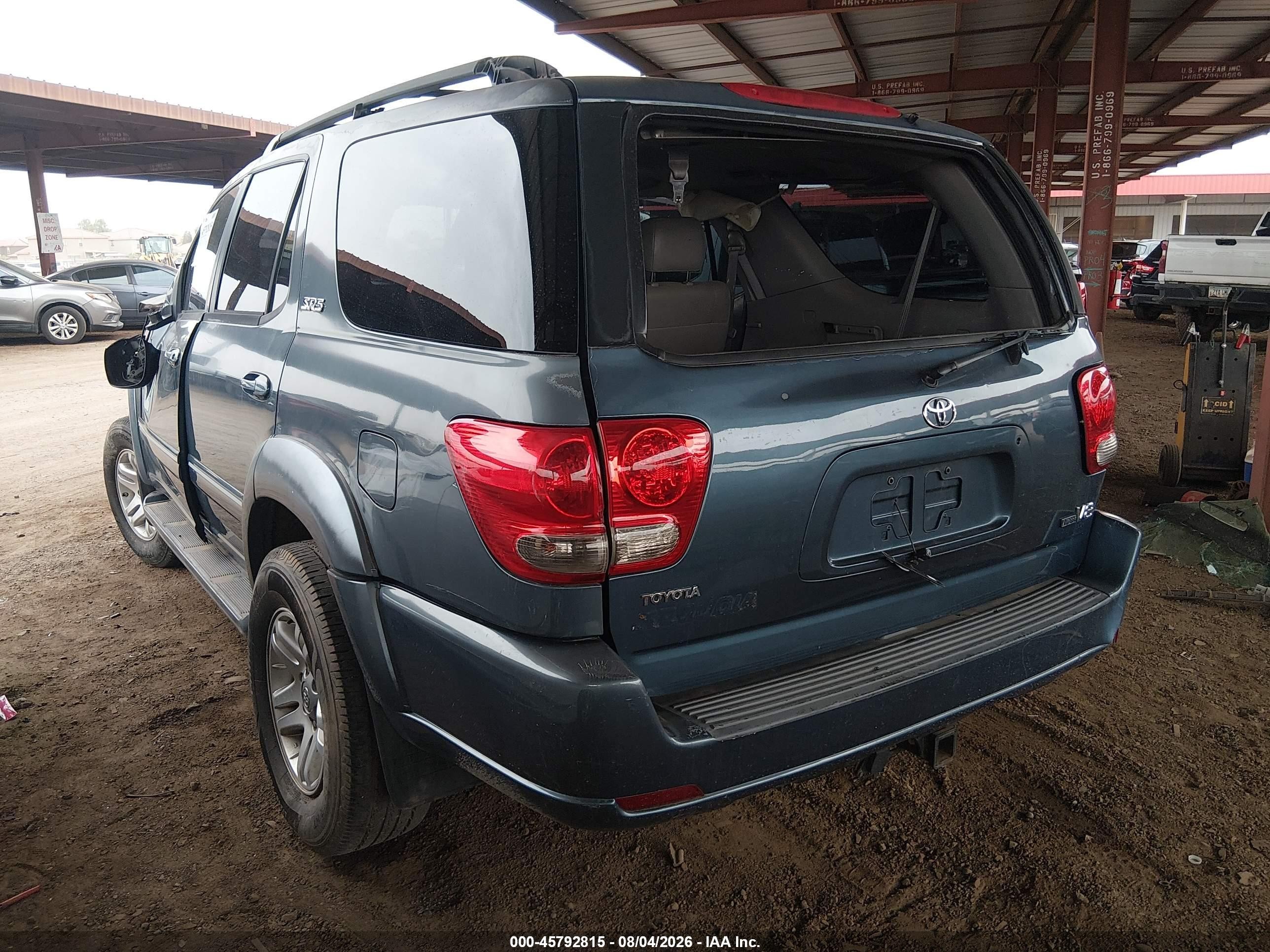 2006 Toyota Sequoia Sr5 V8 Gray vin: 5TDZT34A46S270969