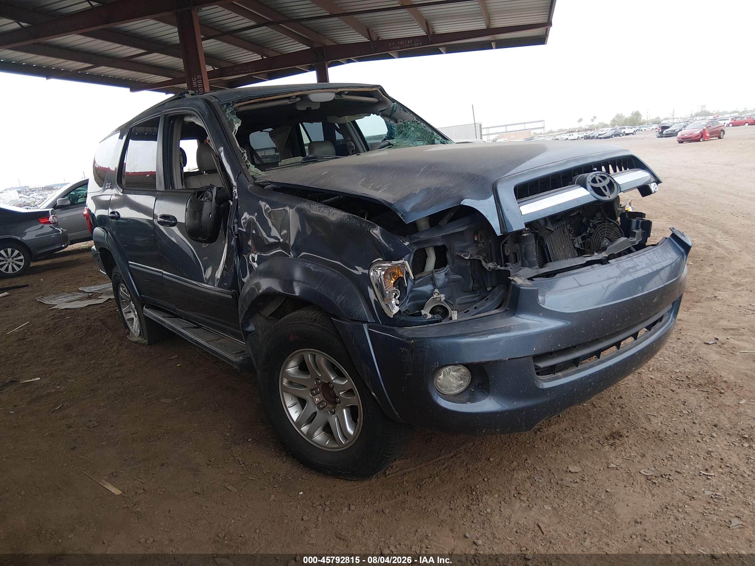 2006 Toyota Sequoia Sr5 V8 Gray vin: 5TDZT34A46S270969