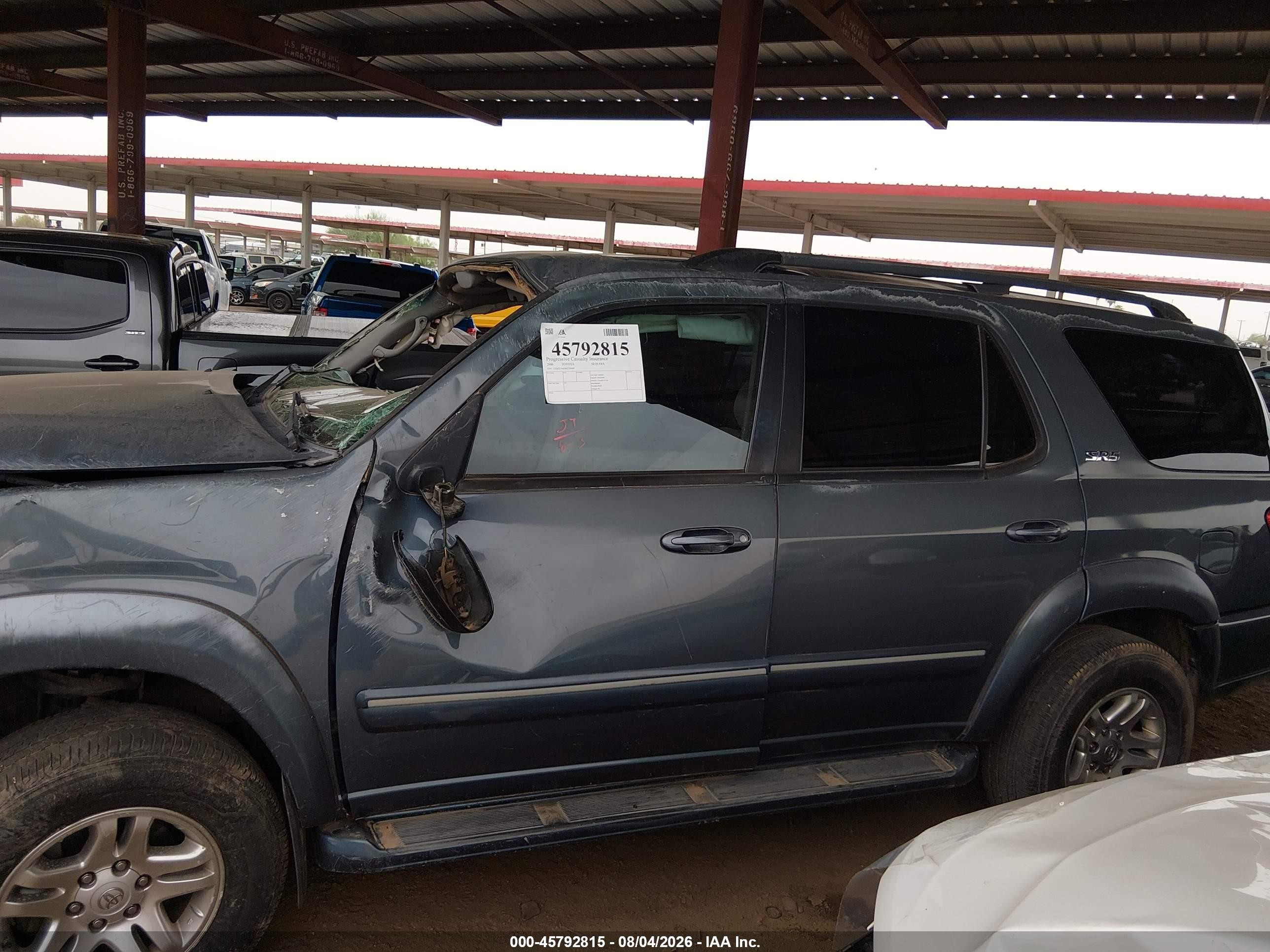 2006 Toyota Sequoia Sr5 V8 Gray vin: 5TDZT34A46S270969