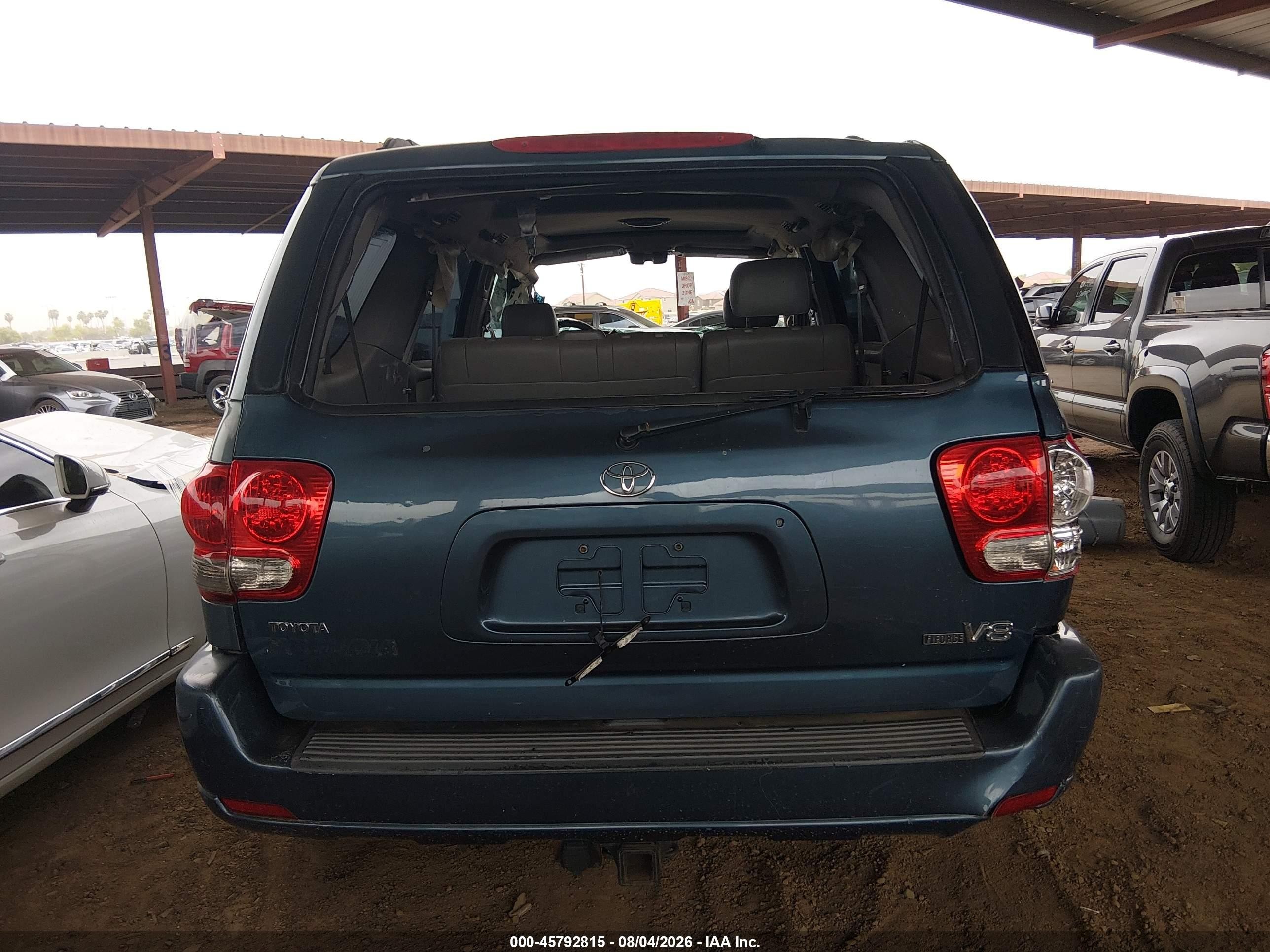 2006 Toyota Sequoia Sr5 V8 Gray vin: 5TDZT34A46S270969