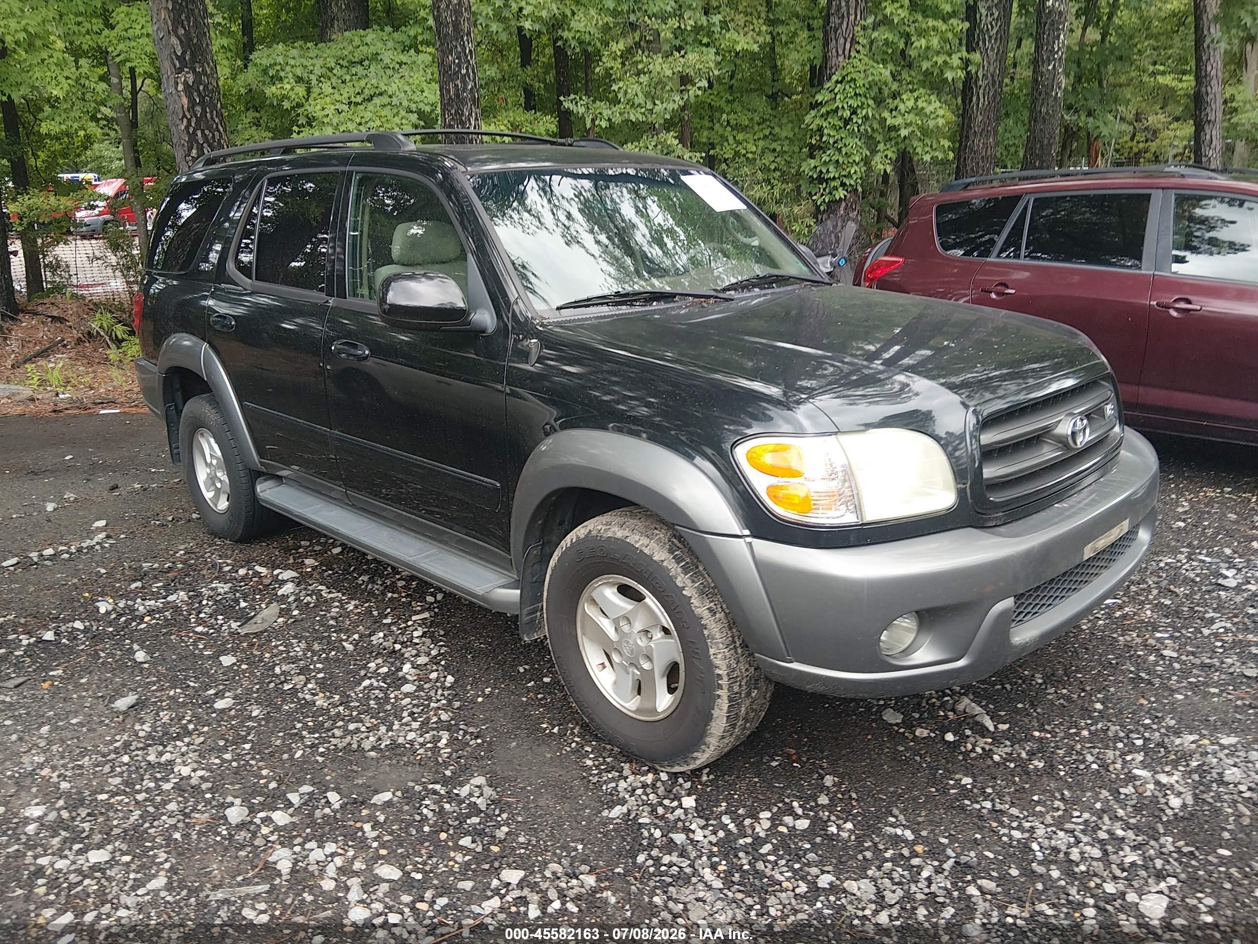 2003 Toyota Sequoia Sr5 V8 Black vin: 5TDZT34A53S143580