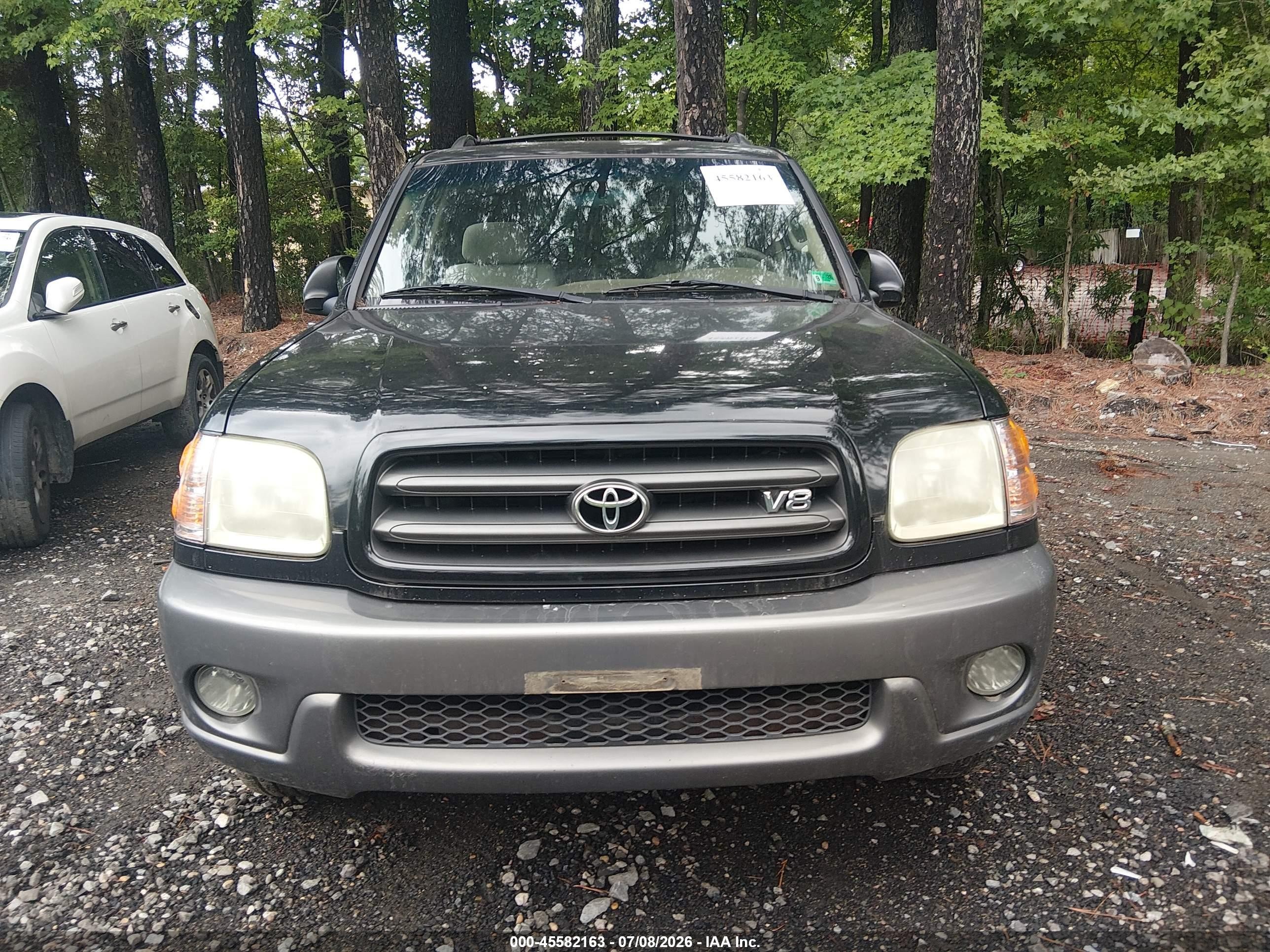 2003 Toyota Sequoia Sr5 V8 Black vin: 5TDZT34A53S143580