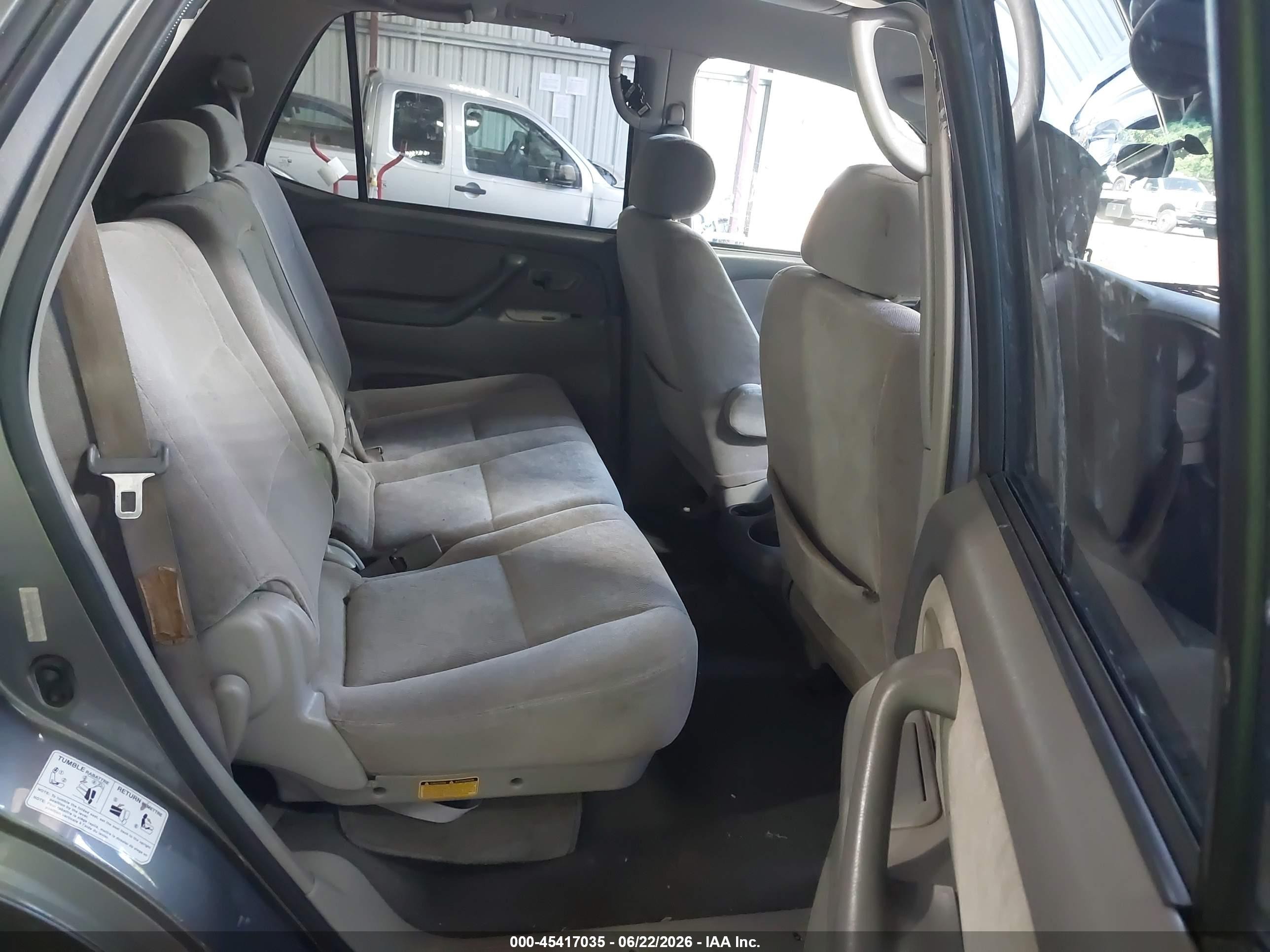 2003 Toyota Sequoia Sr5 V8 Gray vin: 5TDZT34A63S154572