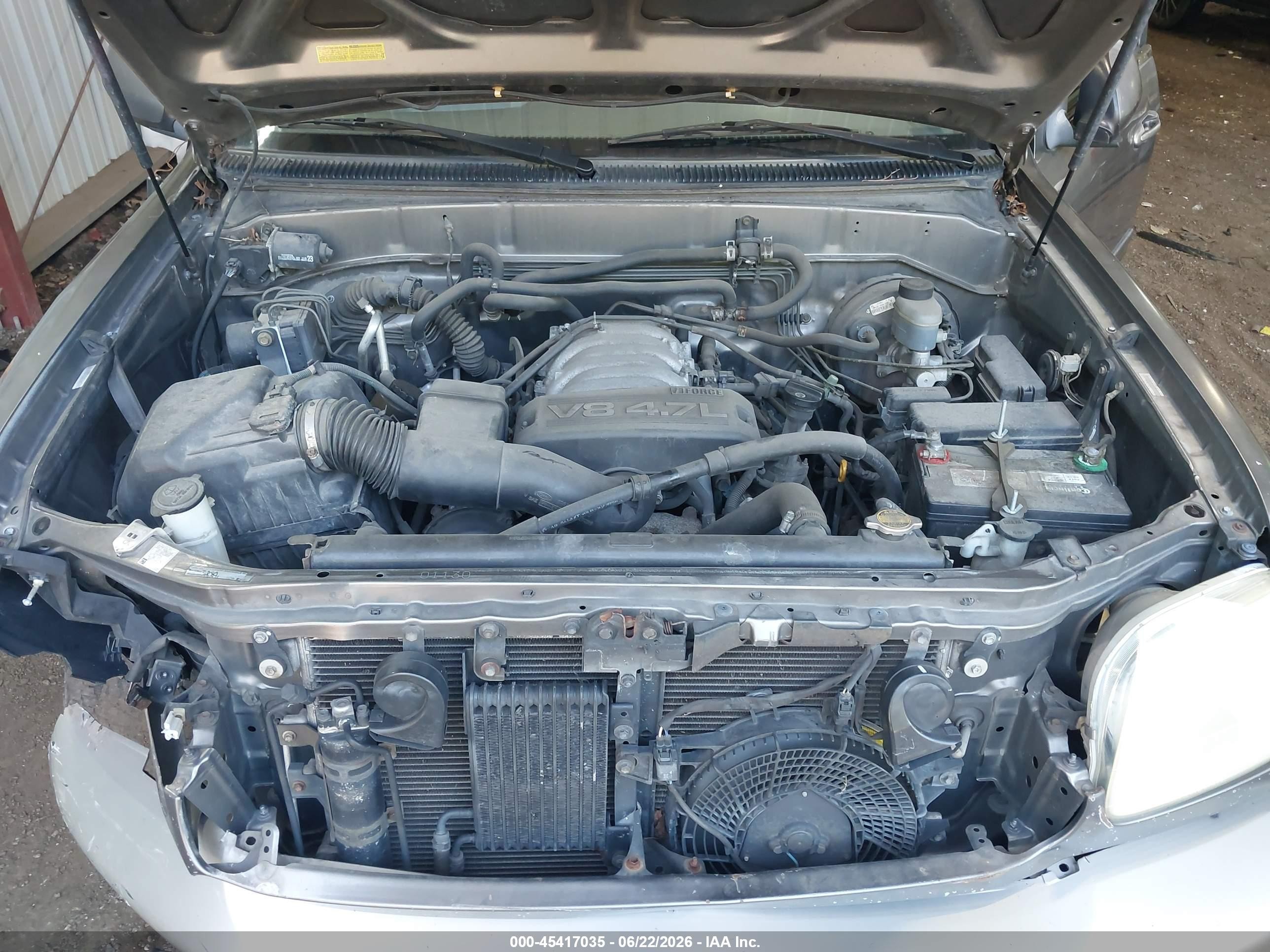 2003 Toyota Sequoia Sr5 V8 Gray vin: 5TDZT34A63S154572