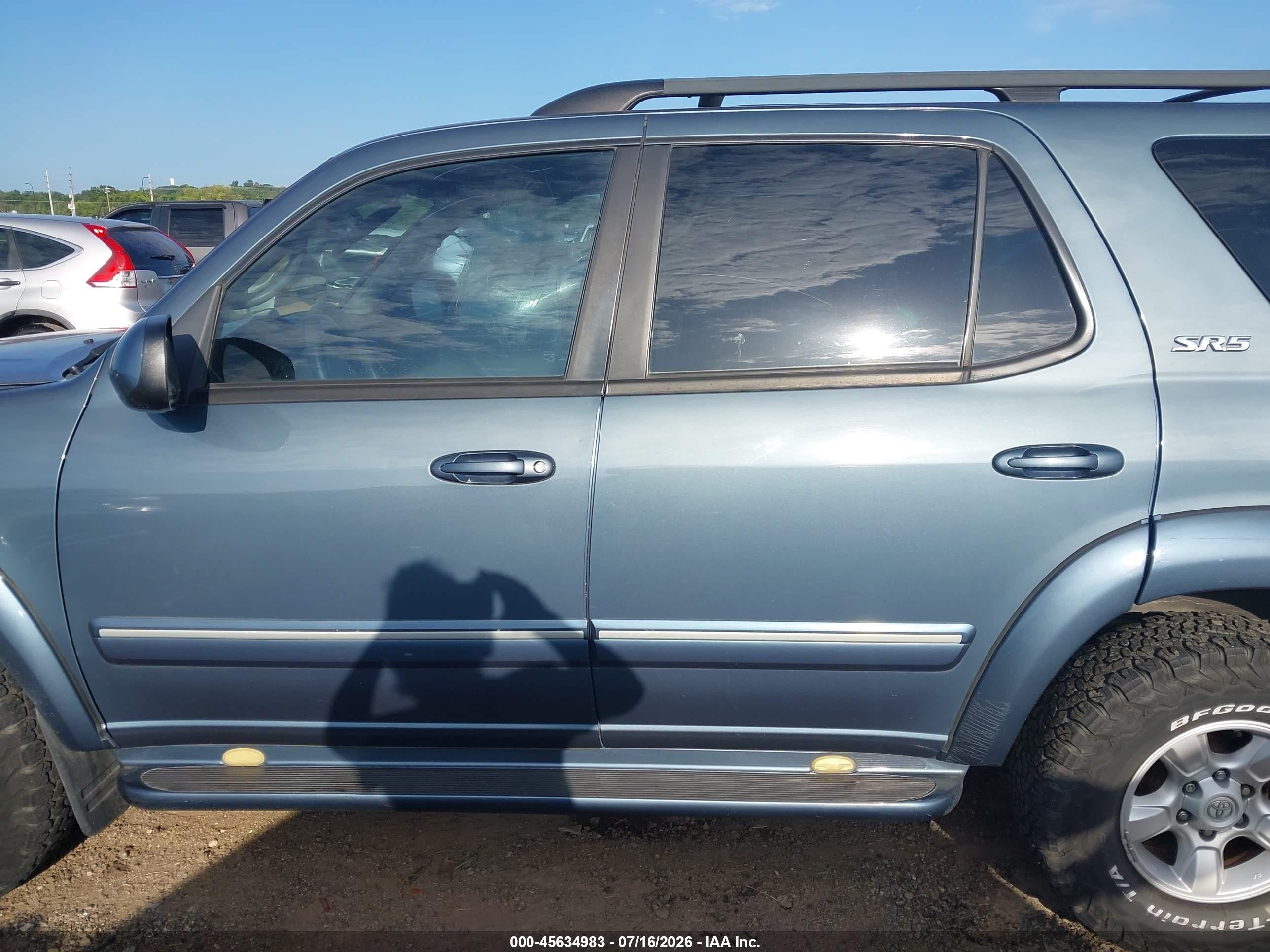 2007 Toyota Sequoia Sr5 Blue vin: 5TDZT34A67S287161