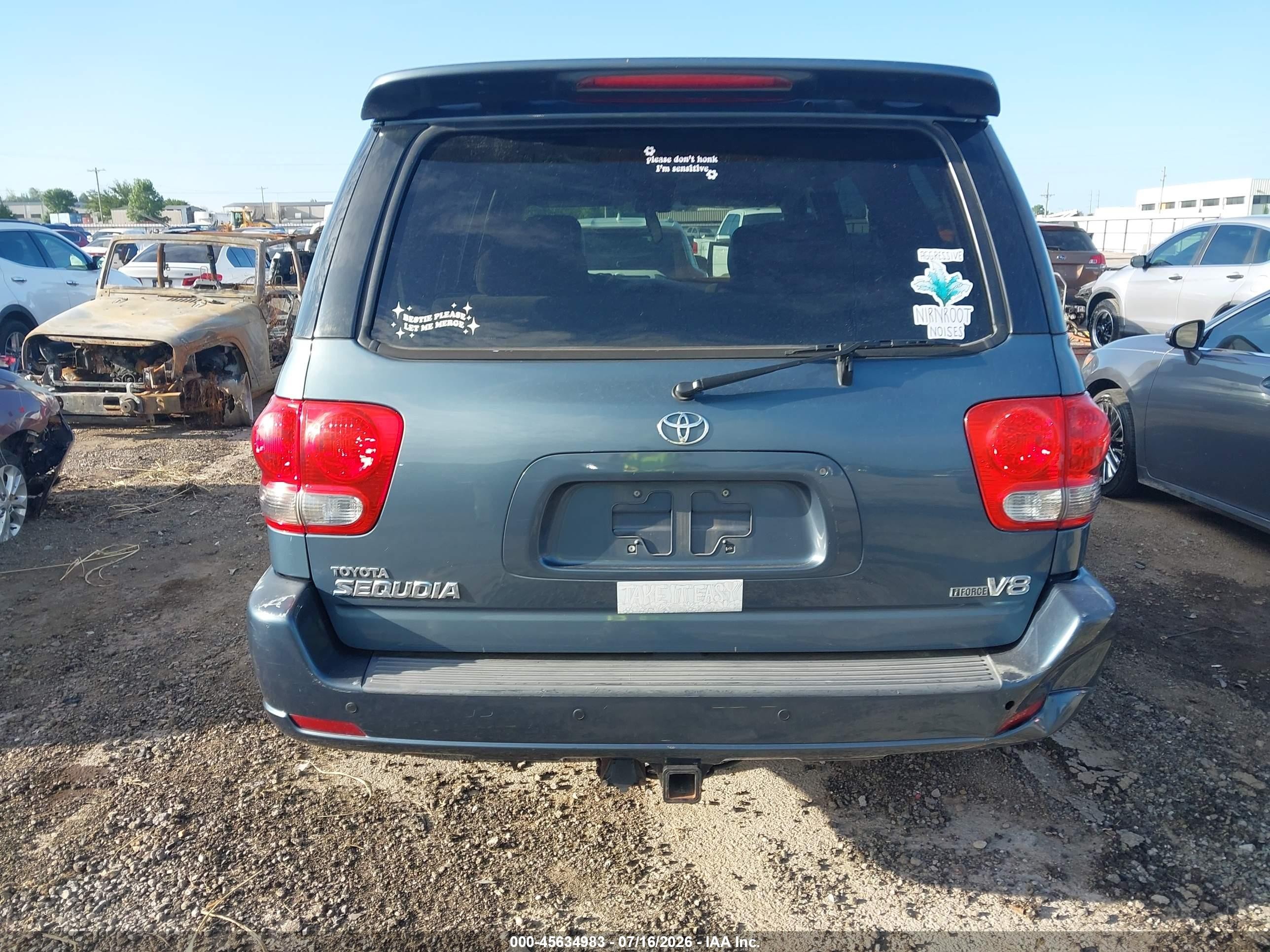 2007 Toyota Sequoia Sr5 Blue vin: 5TDZT34A67S287161