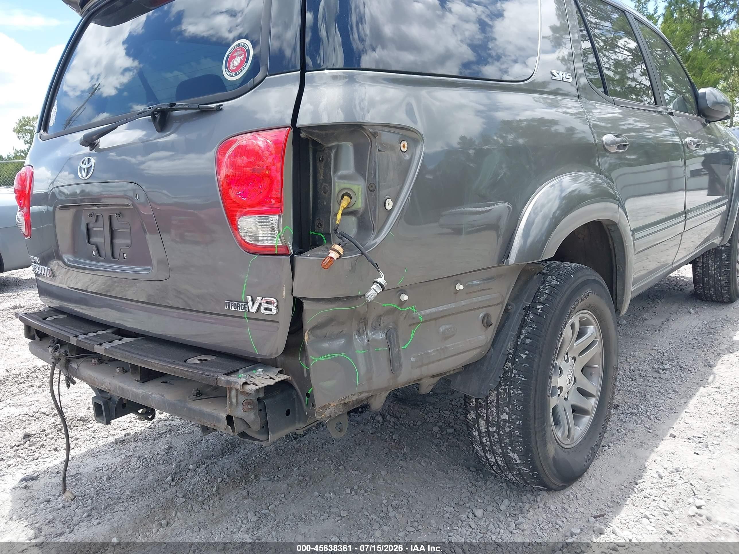 2007 Toyota Sequoia Sr5 Gray vin: 5TDZT34A67S299343