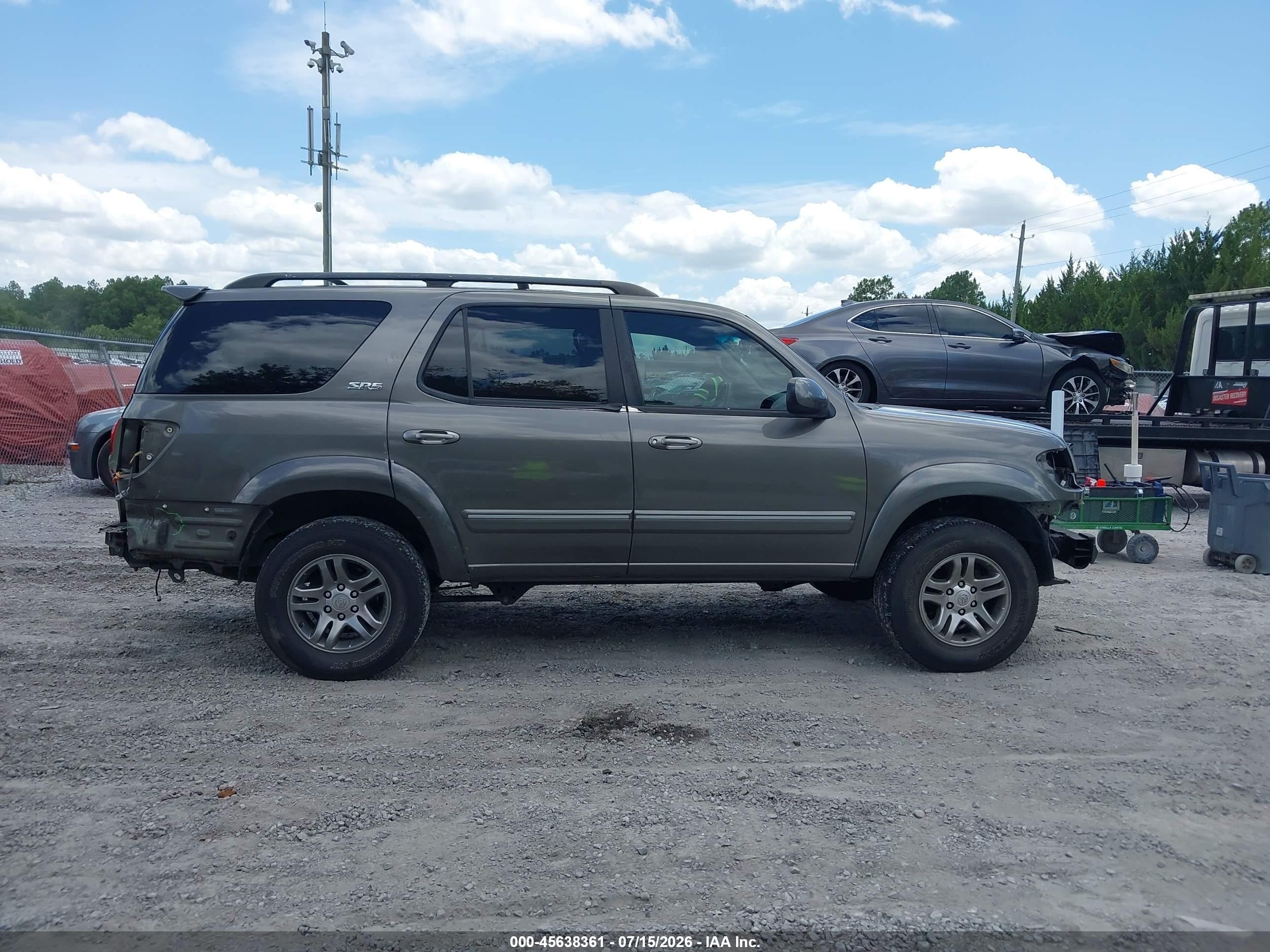 2007 Toyota Sequoia Sr5 Gray vin: 5TDZT34A67S299343