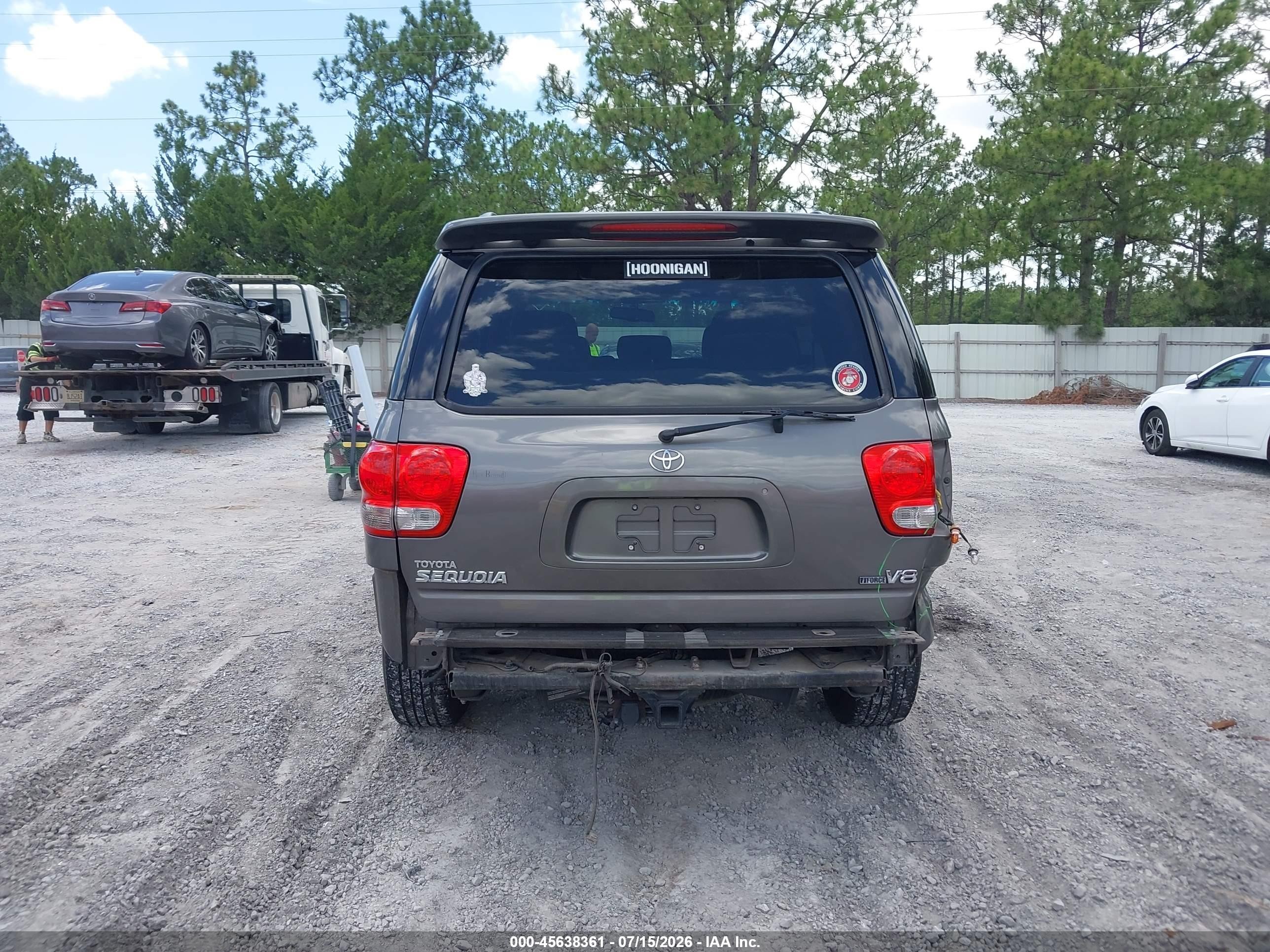 2007 Toyota Sequoia Sr5 Gray vin: 5TDZT34A67S299343
