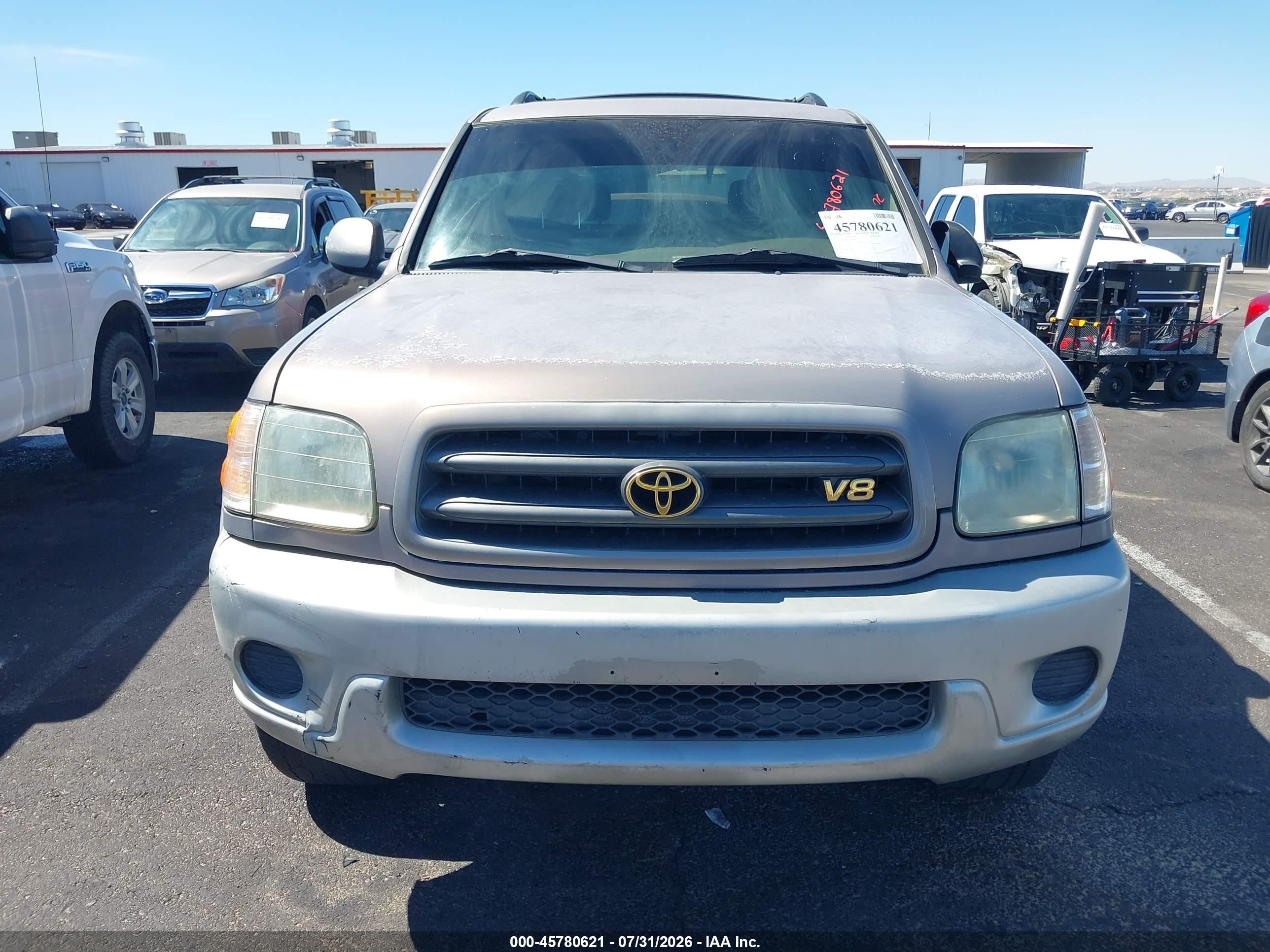2001 Toyota Sequoia Sr5 V8 Beige vin: 5TDZT34A71S052033