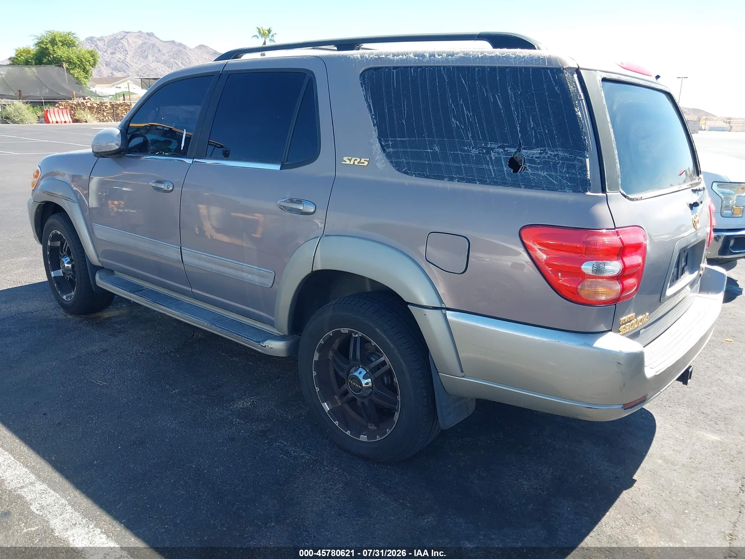 2001 Toyota Sequoia Sr5 V8 Beige vin: 5TDZT34A71S052033