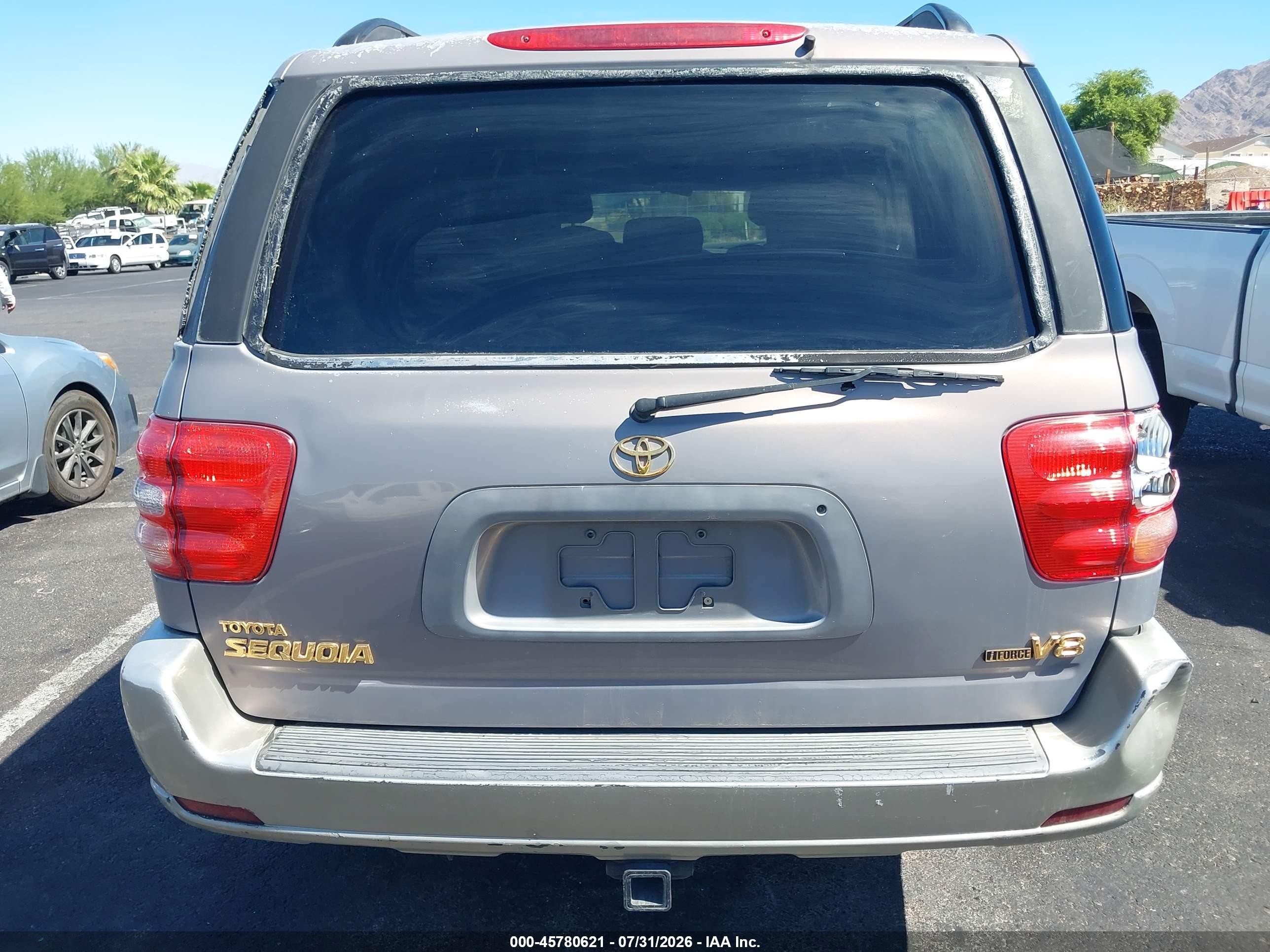 2001 Toyota Sequoia Sr5 V8 Beige vin: 5TDZT34A71S052033