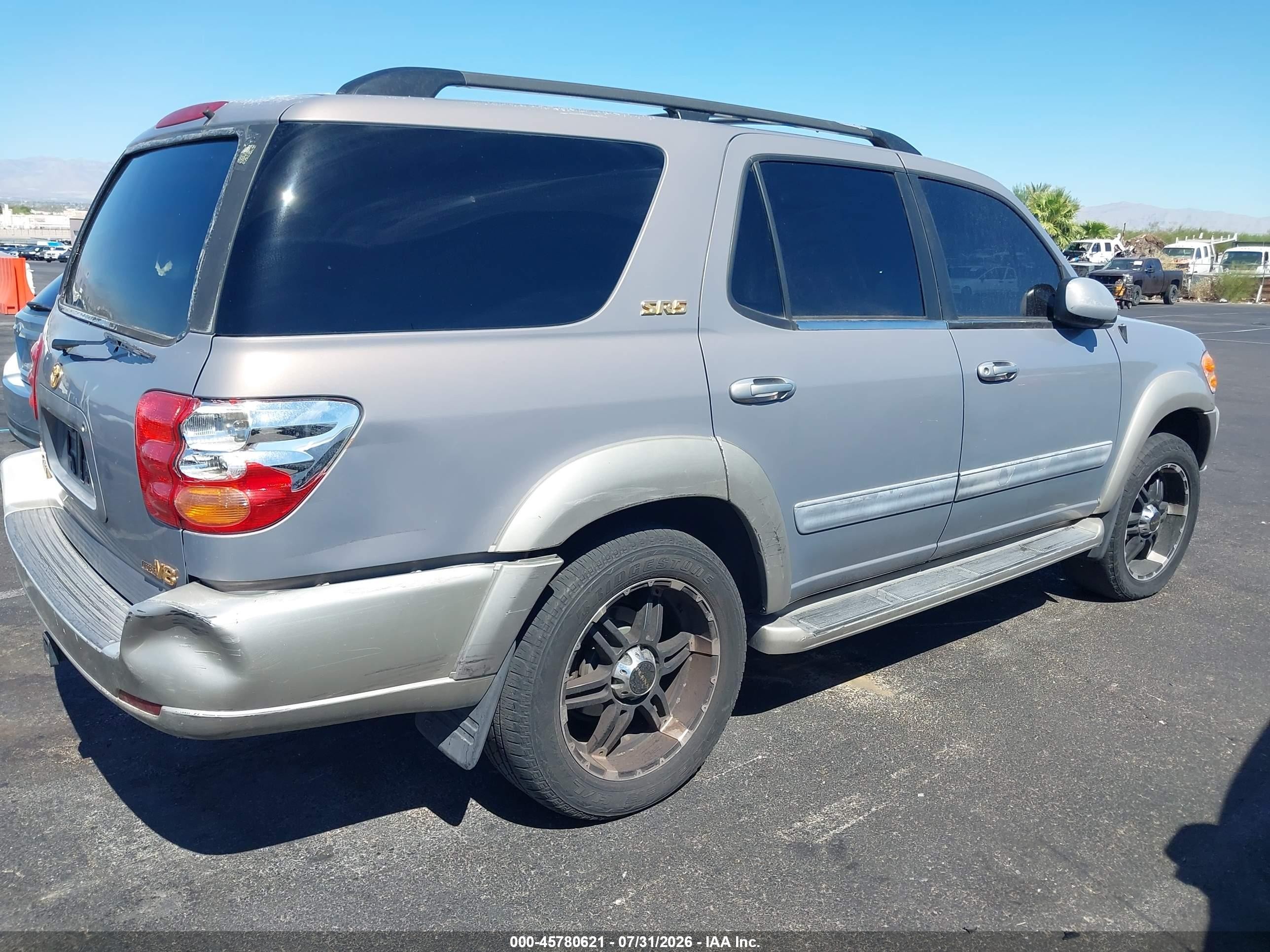 2001 Toyota Sequoia Sr5 V8 Beige vin: 5TDZT34A71S052033