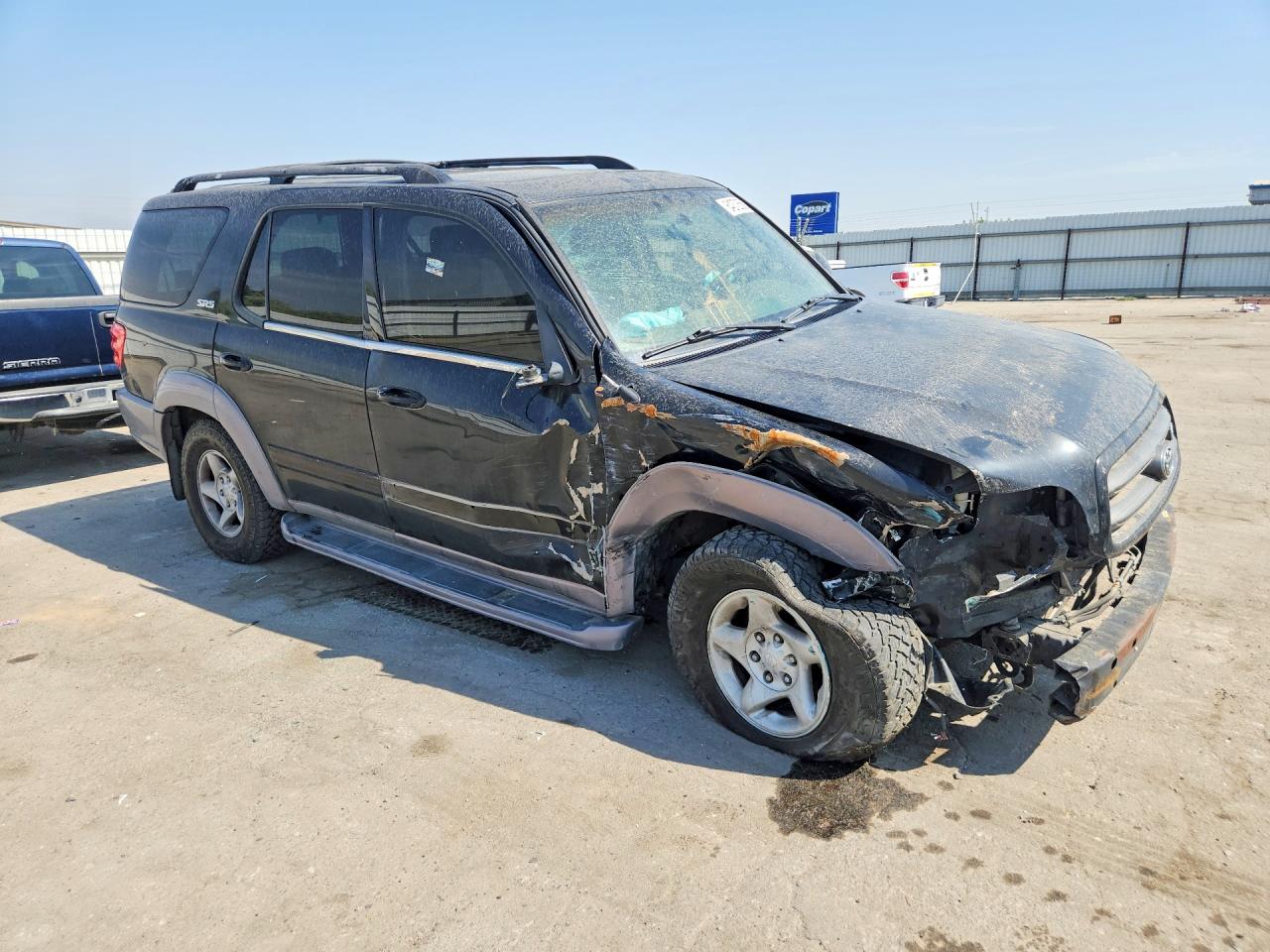 2002 Toyota Sequoia Sr5 Black vin: 5TDZT34A72S072865
