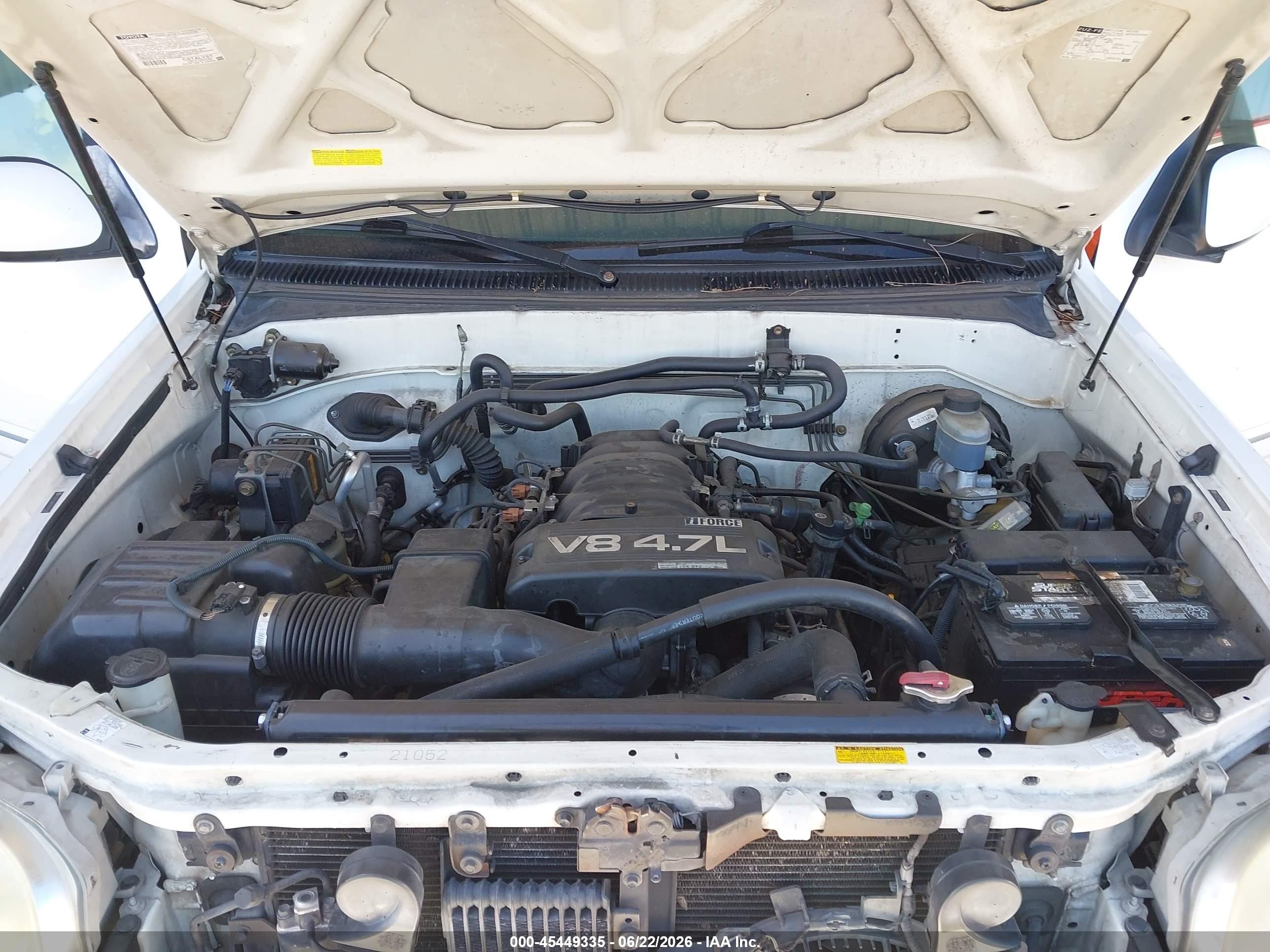 2005 Toyota Sequoia Sr5 V8 White vin: 5TDZT34A75S247345