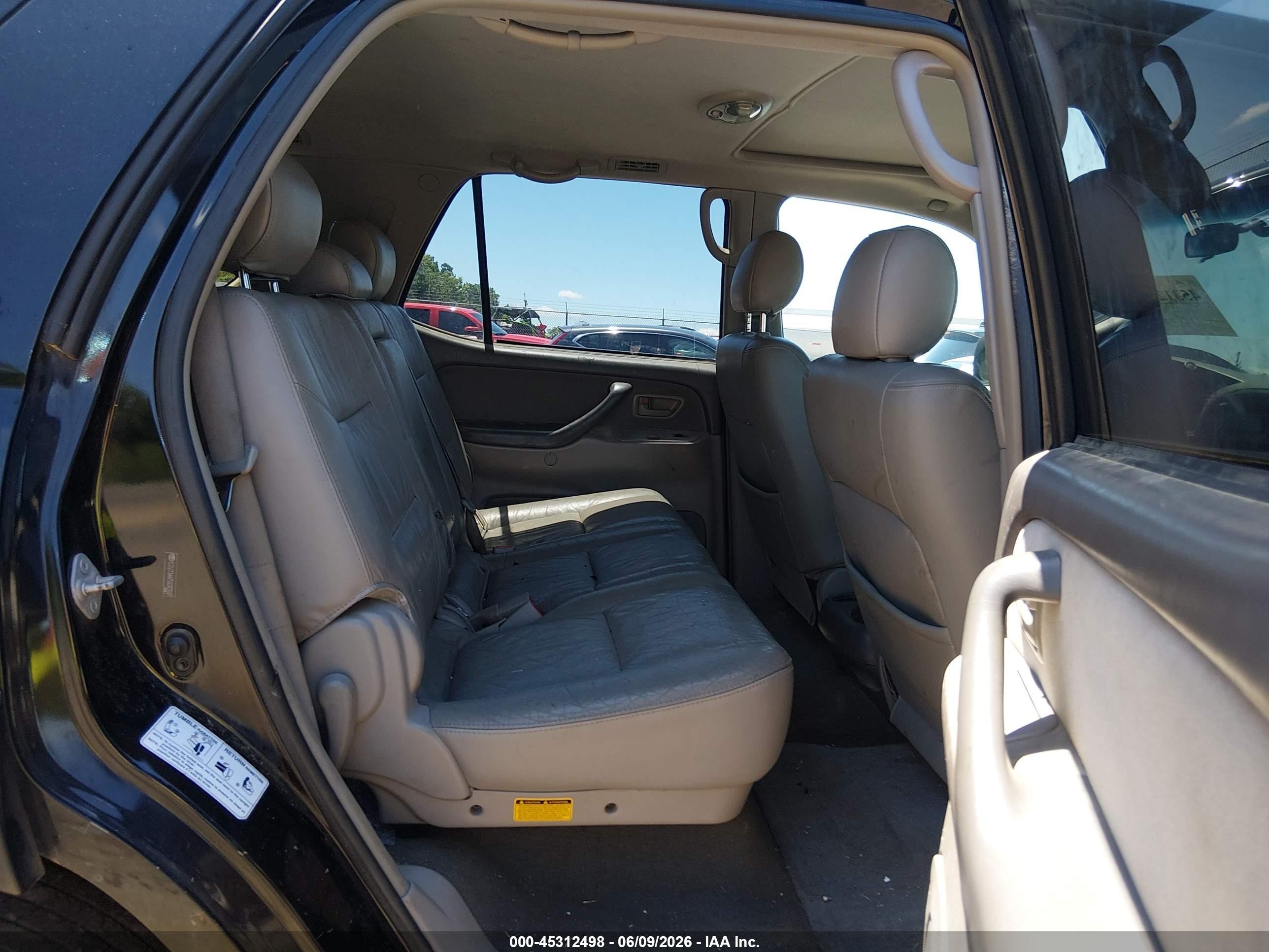 2005 Toyota Sequoia Sr5 V8 Black vin: 5TDZT34A75S262007