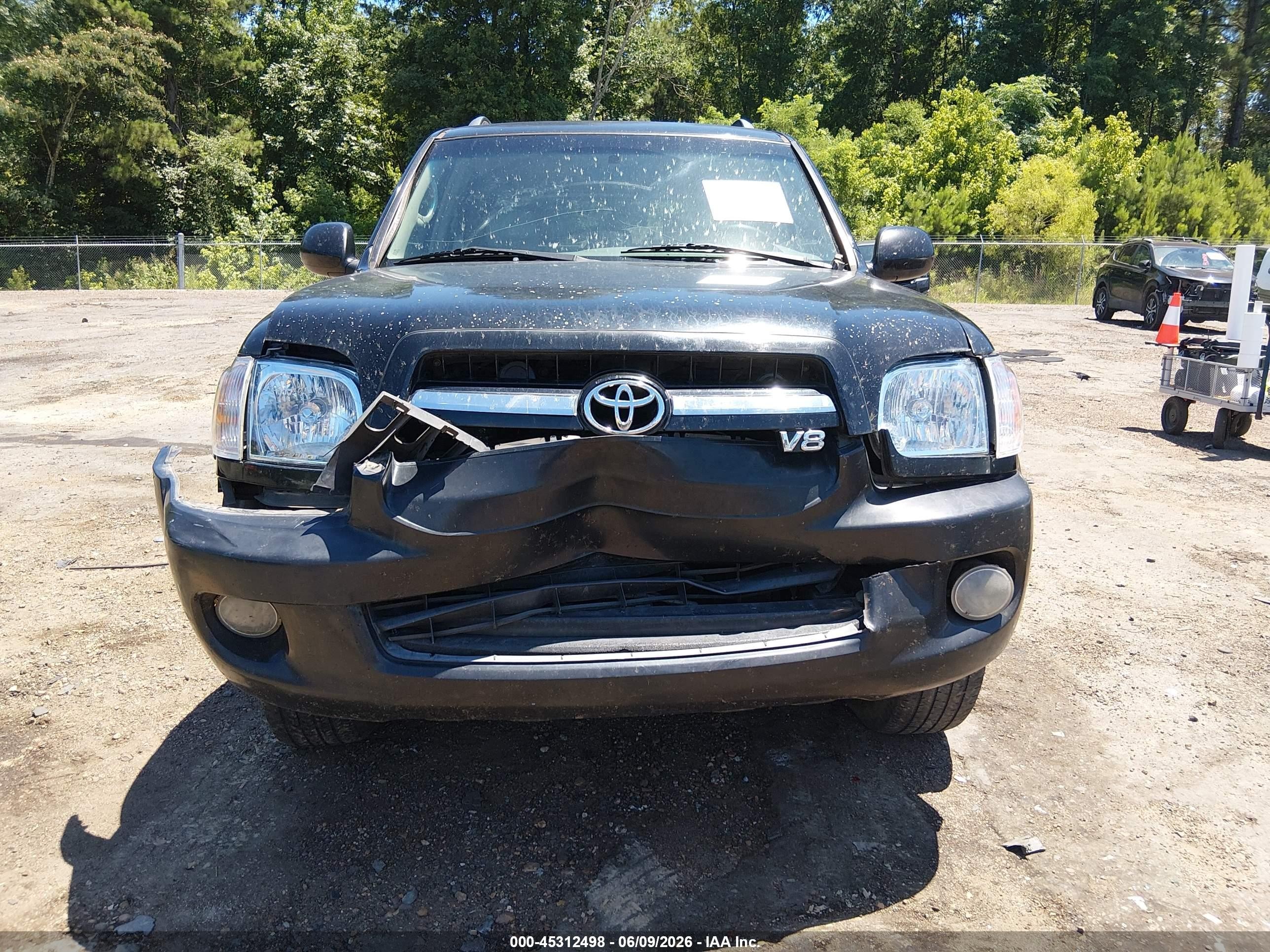 2005 Toyota Sequoia Sr5 V8 Black vin: 5TDZT34A75S262007