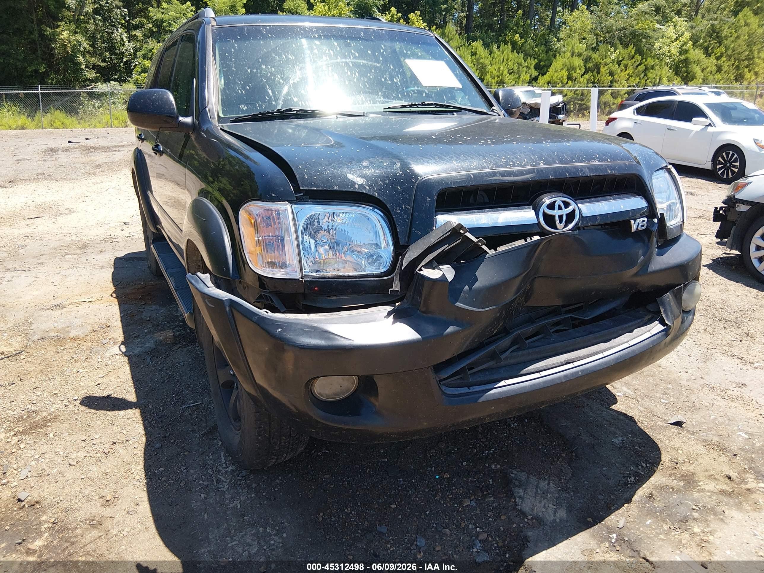 2005 Toyota Sequoia Sr5 V8 Black vin: 5TDZT34A75S262007