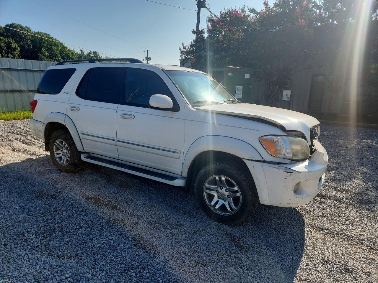 2005 Toyota Sequoia Sr5 White vin: 5TDZT34A85S250108