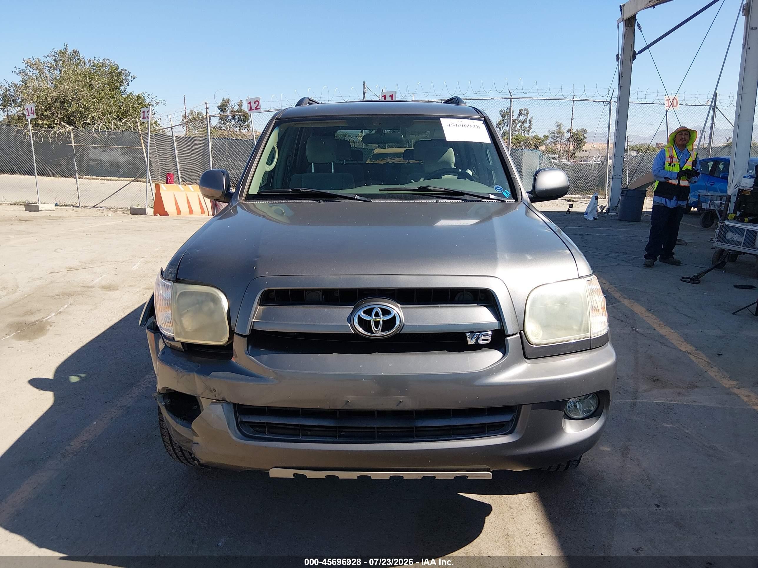2007 Toyota Sequoia Sr5 Gray vin: 5TDZT34A87S286027