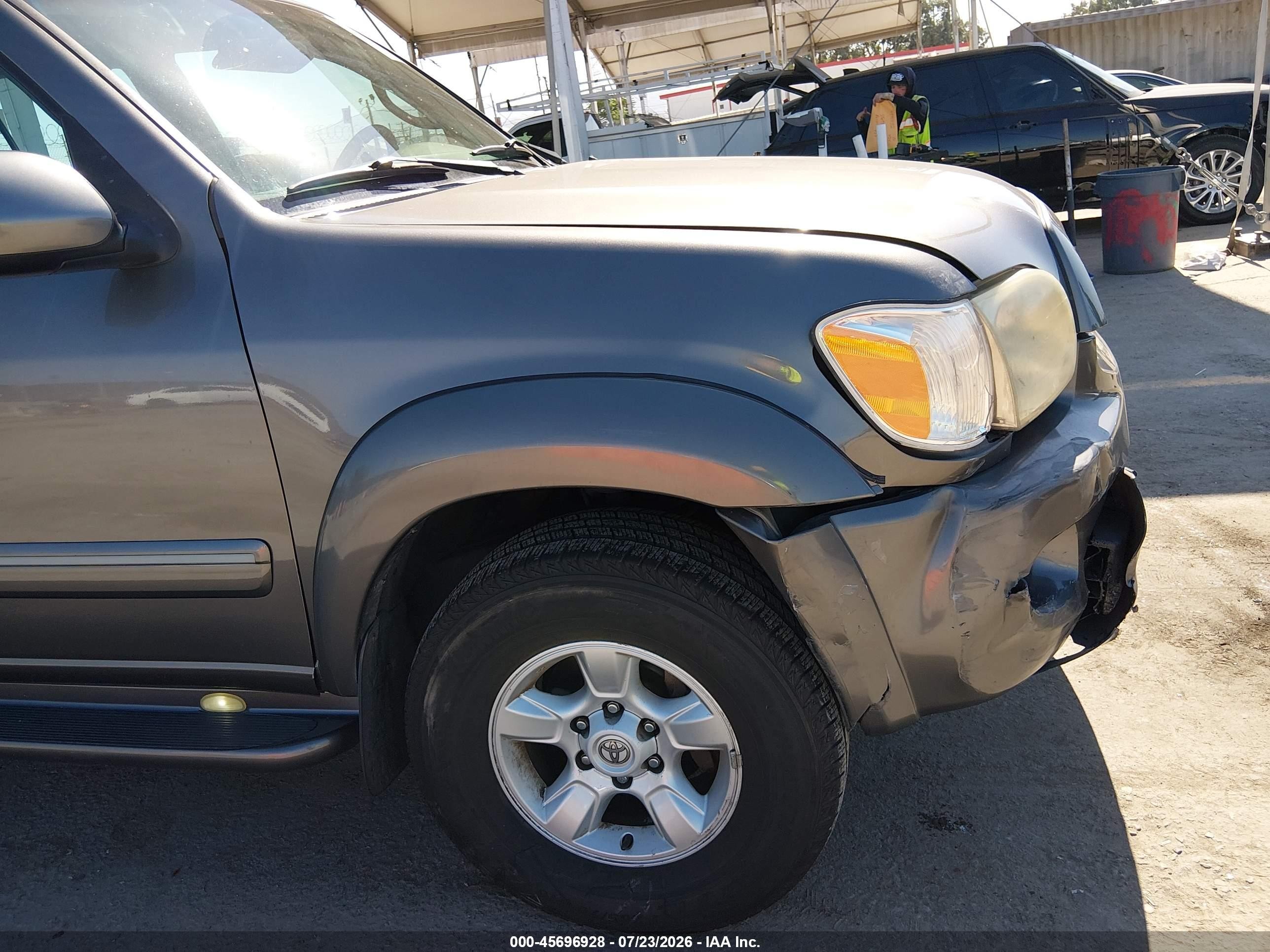2007 Toyota Sequoia Sr5 Gray vin: 5TDZT34A87S286027