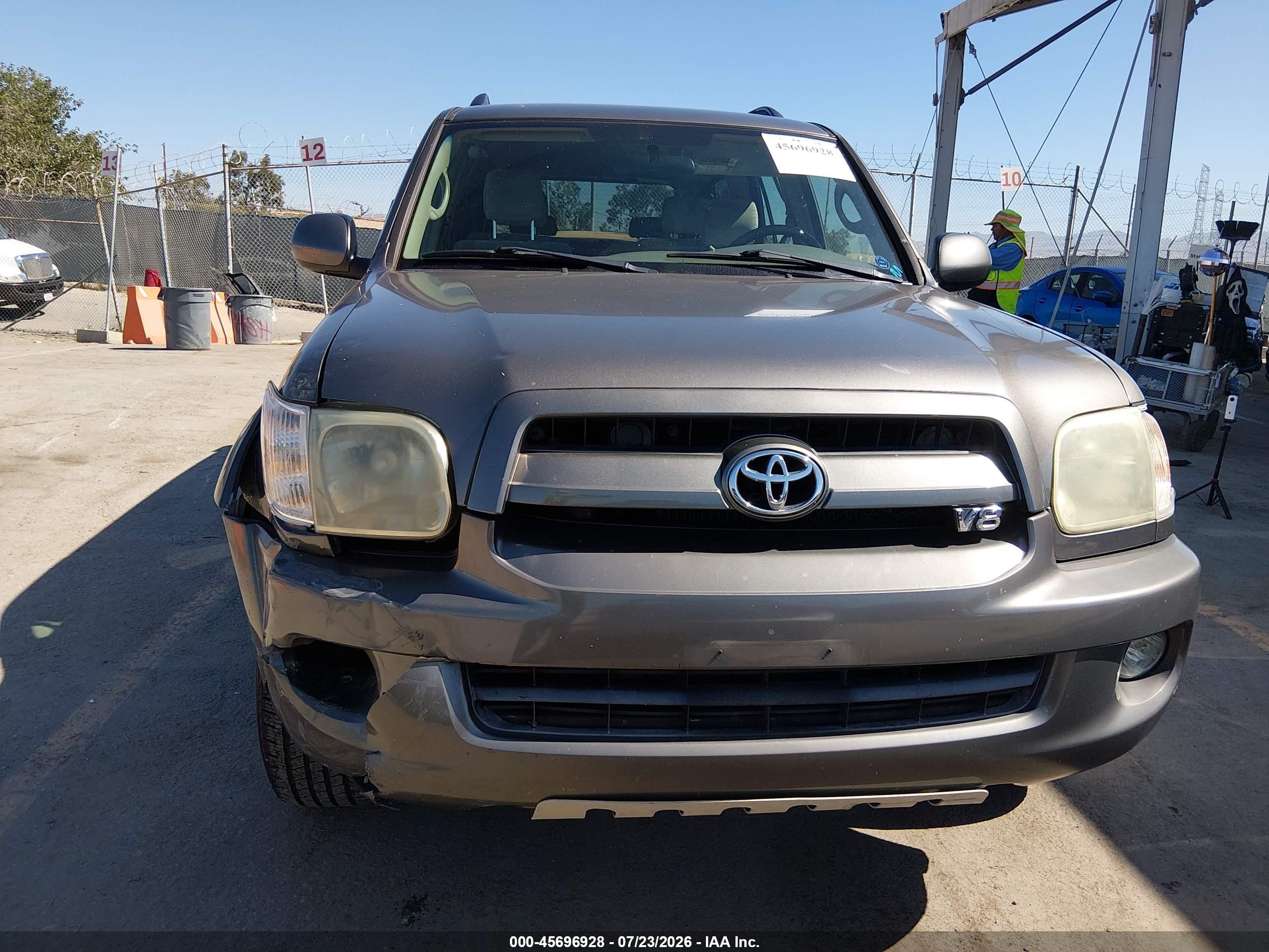 2007 Toyota Sequoia Sr5 Gray vin: 5TDZT34A87S286027