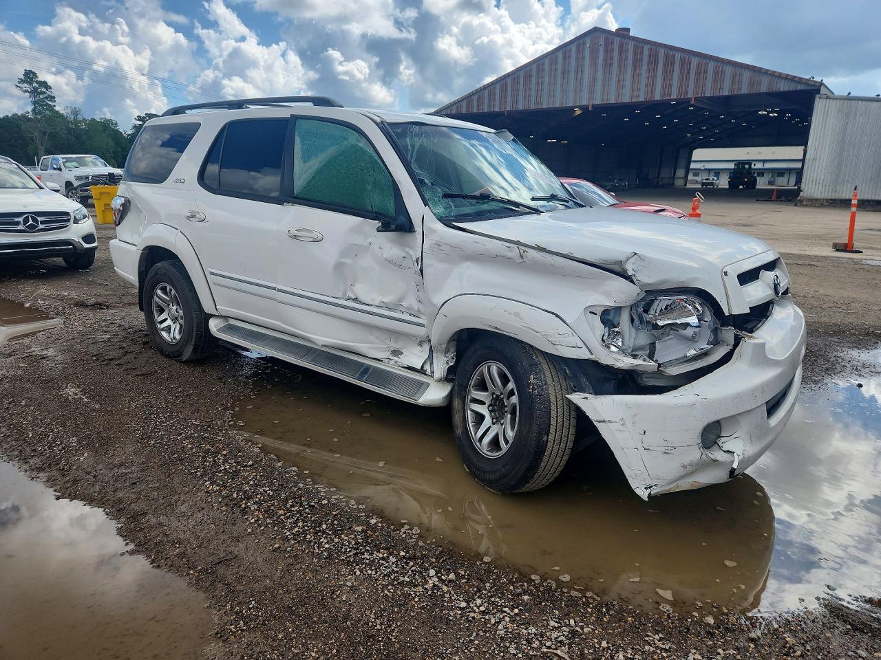 2007 Toyota Sequoia Sr5 Белый vin: 5TDZT34A87S289624