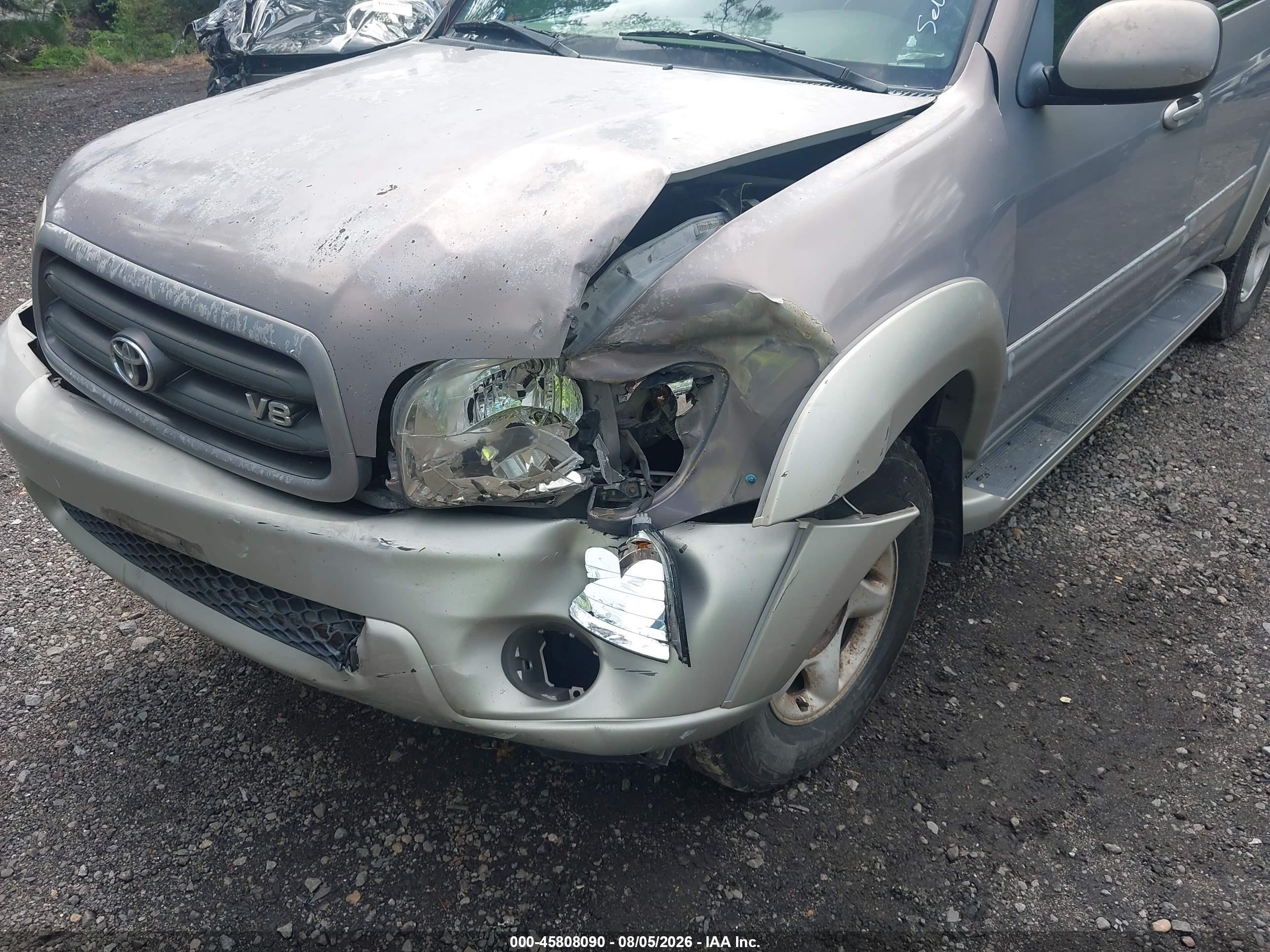 2001 Toyota Sequoia Sr5 V8 Серый vin: 5TDZT34A91S050624