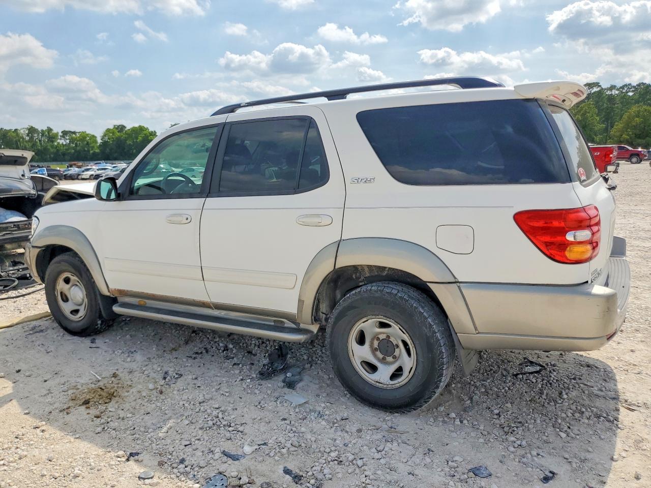 2003 Toyota Sequoia Sr5 White vin: 5TDZT34A93S164030