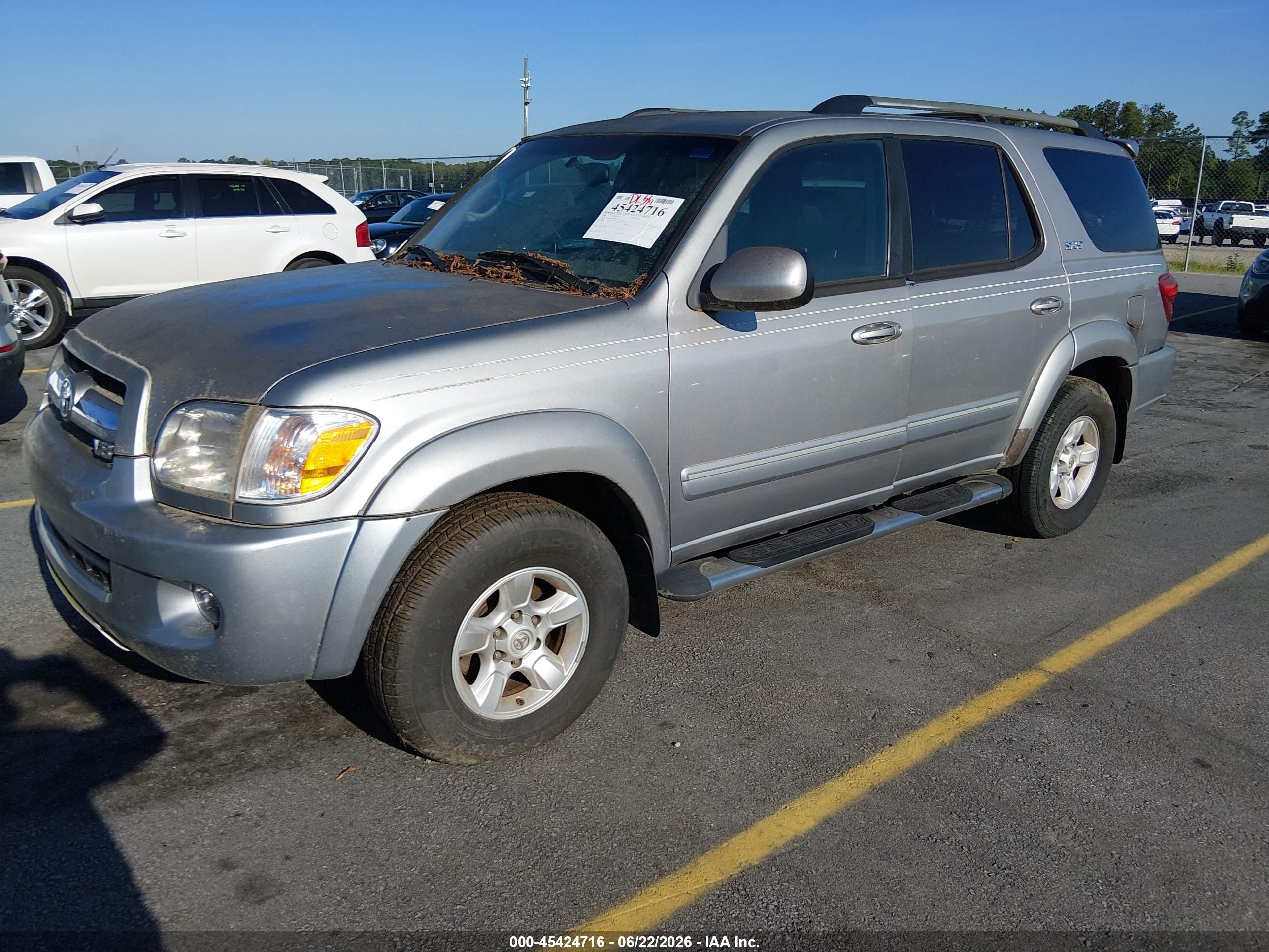 2006 Toyota Sequoia Sr5 V8 Серый vin: 5TDZT34A96S274449